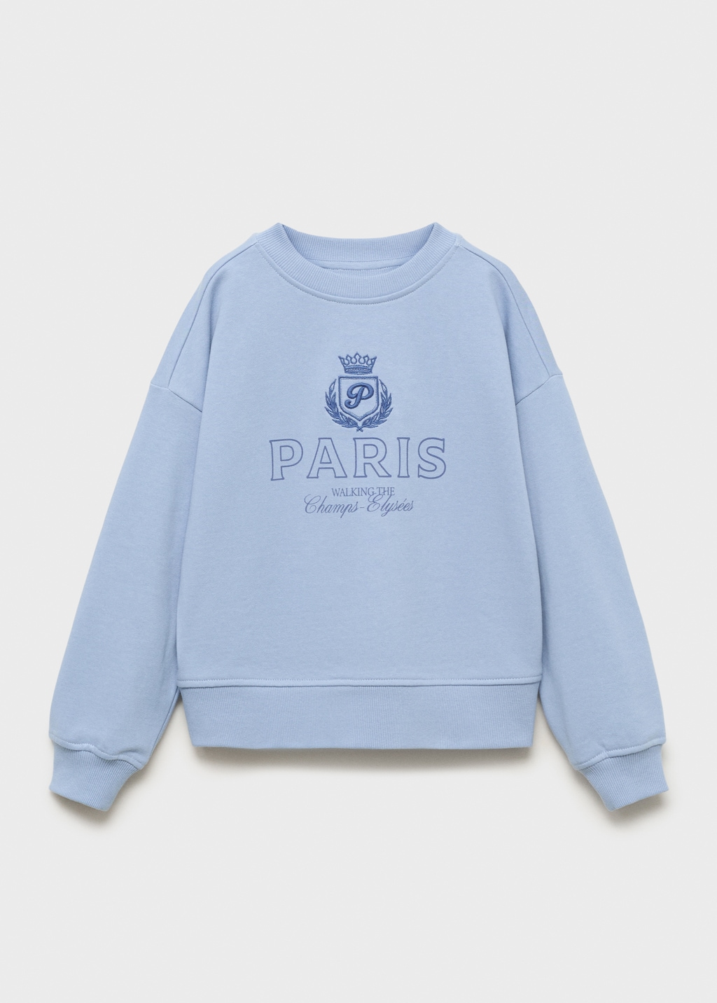 Printed embroidered sweatshirt