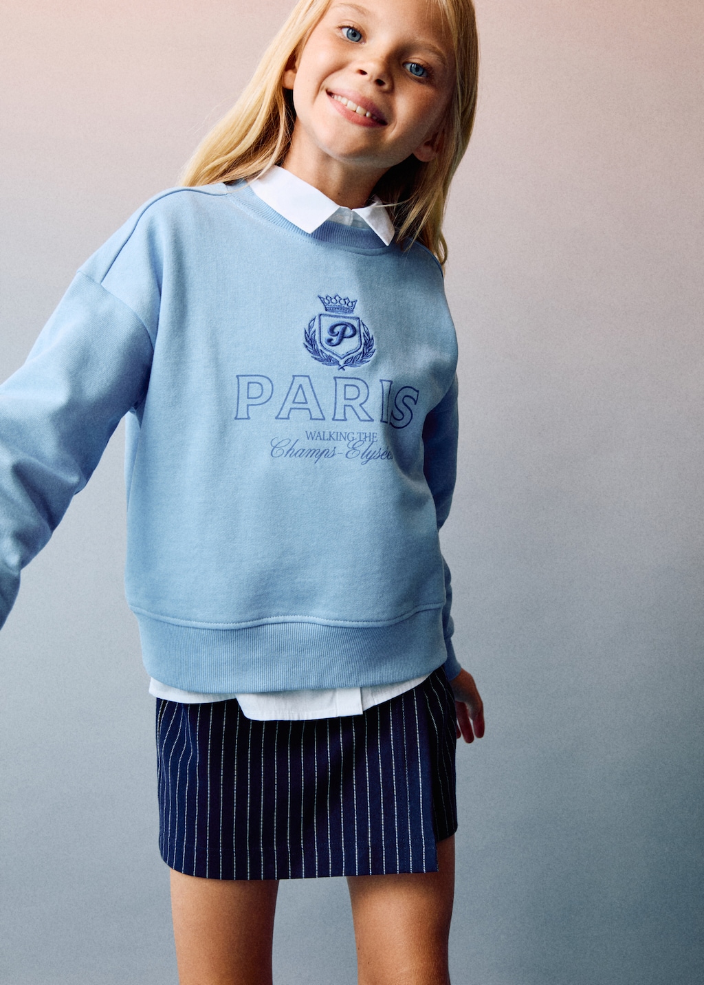 Printed embroidered sweatshirt - Kids | MANGO USA
