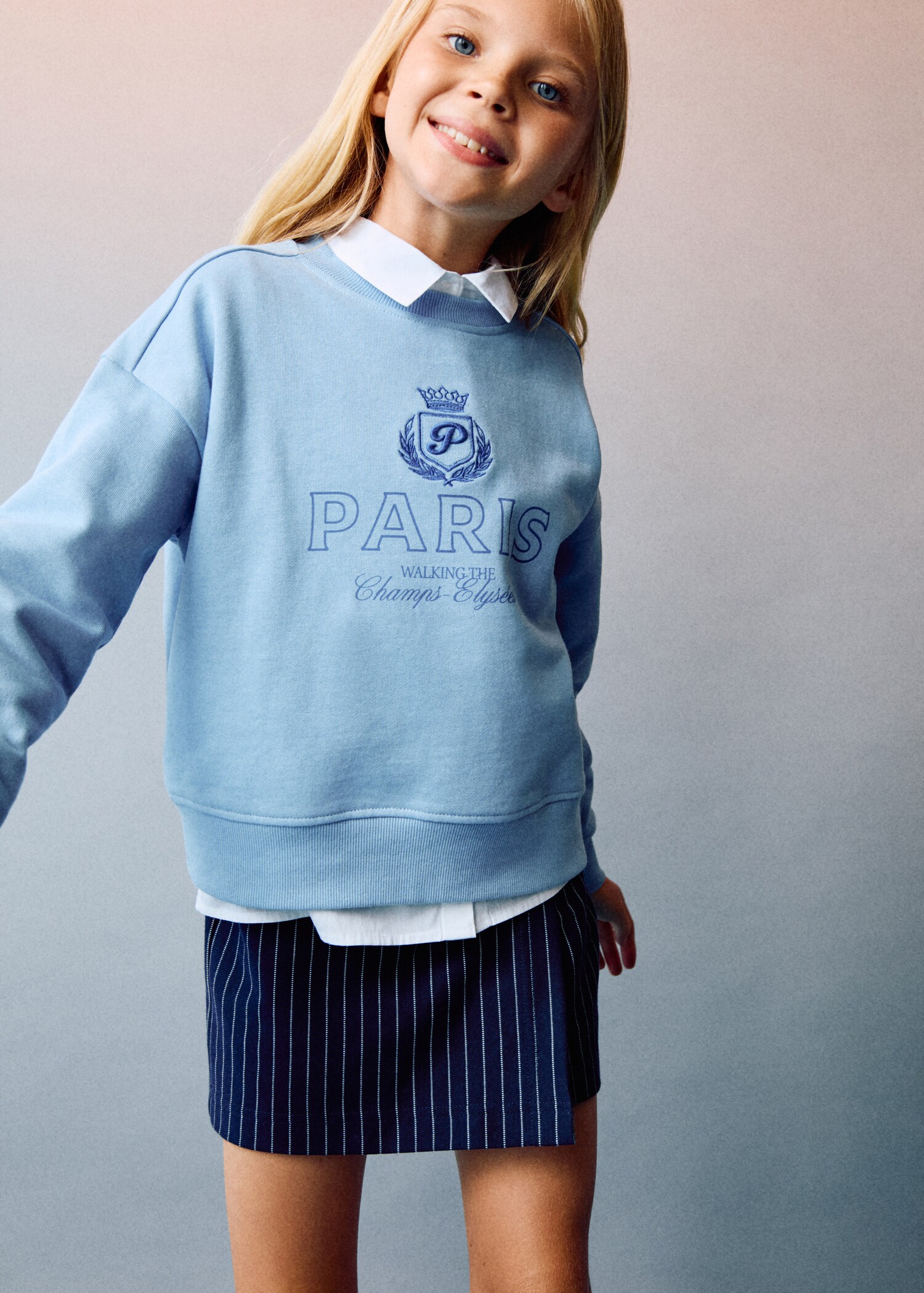 Broderad sweatshirt med tryck - Detaljer om artikeln 5