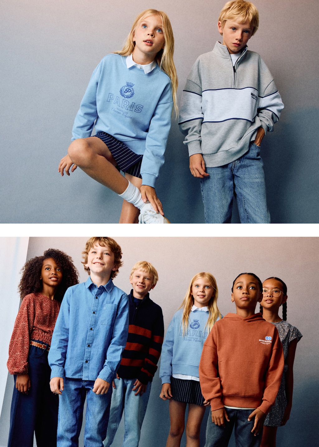 Printed embroidered sweatshirt