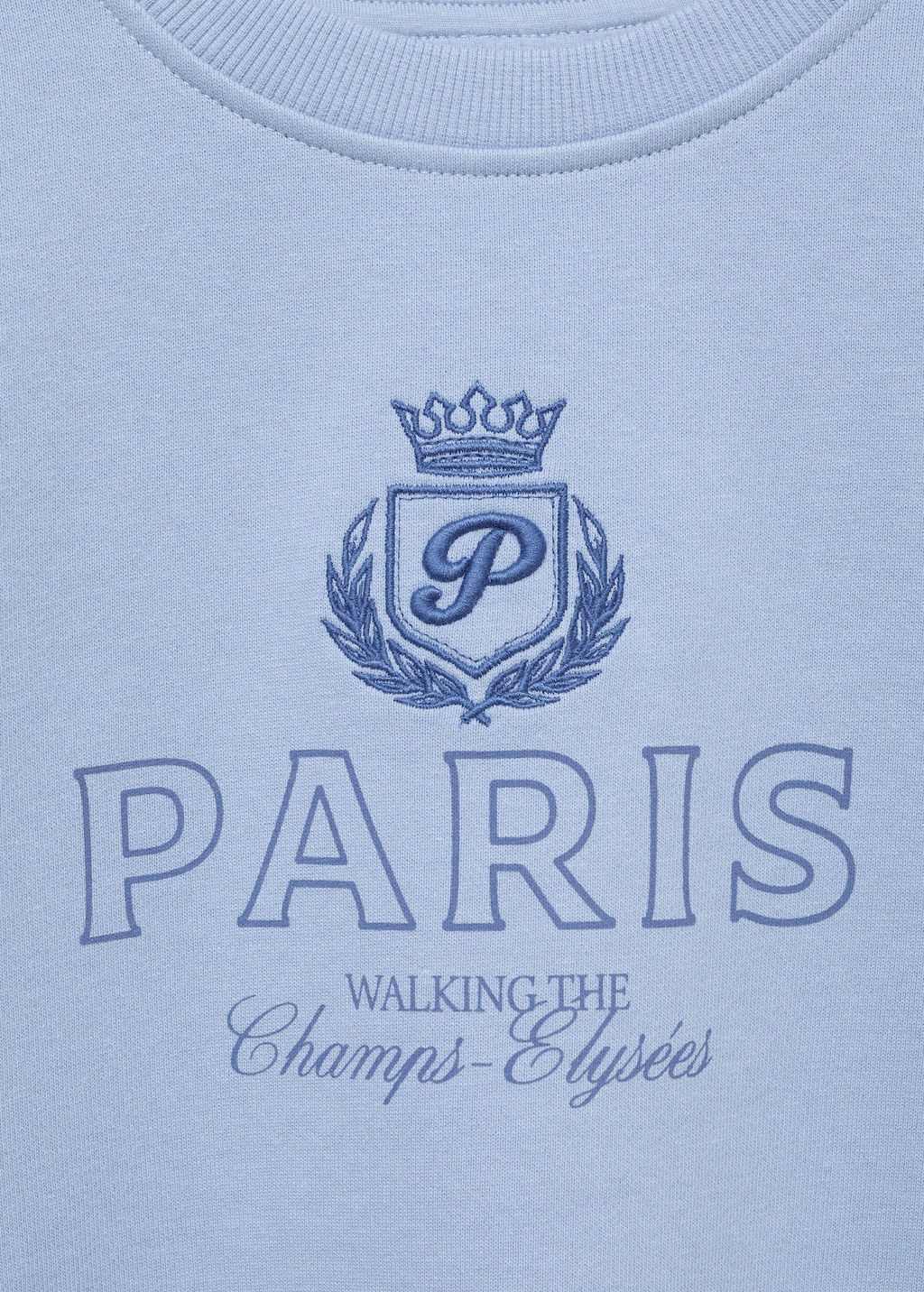 Printed embroidered sweatshirt