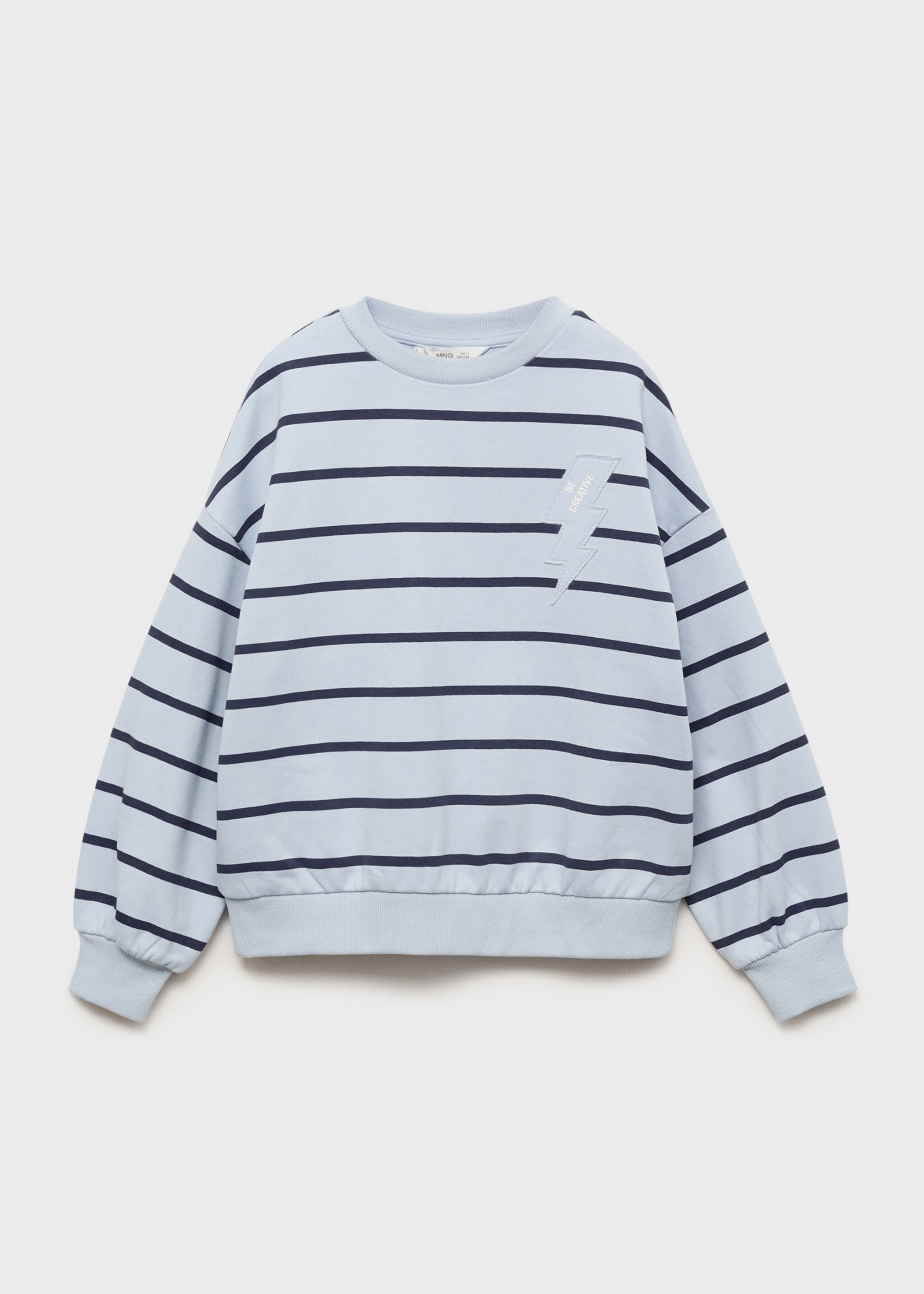 Embroidery striped sweatshirt - Article without model