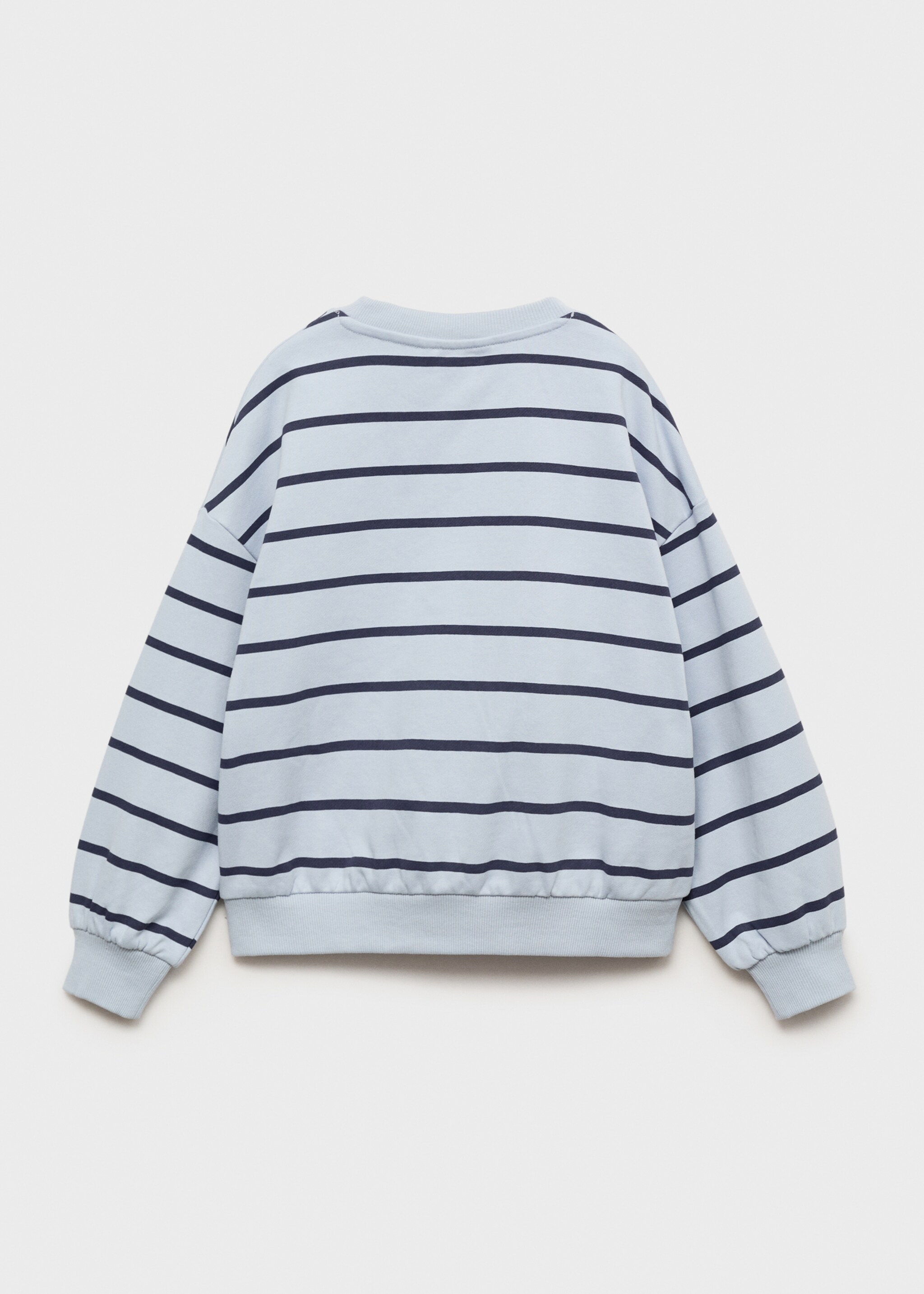 Embroidery striped sweatshirt - Reverse of the article