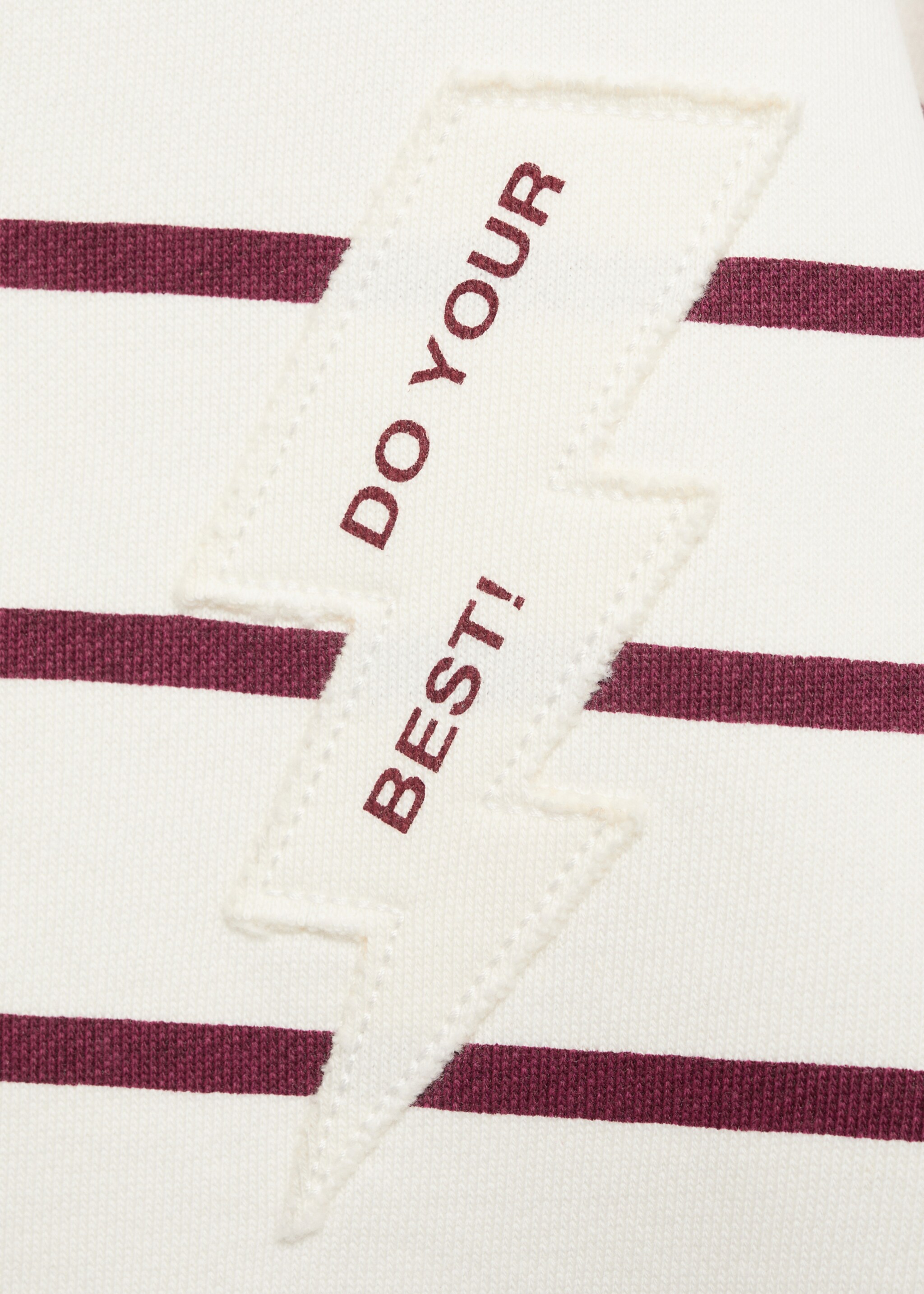 Embroidery striped sweatshirt - Details of the article 0
