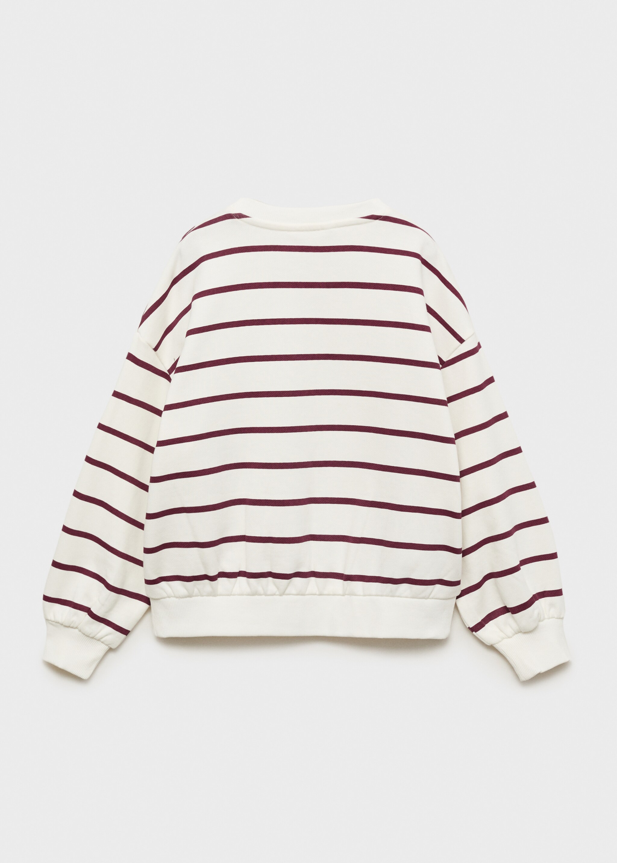 Embroidery striped sweatshirt - Reverse of the article