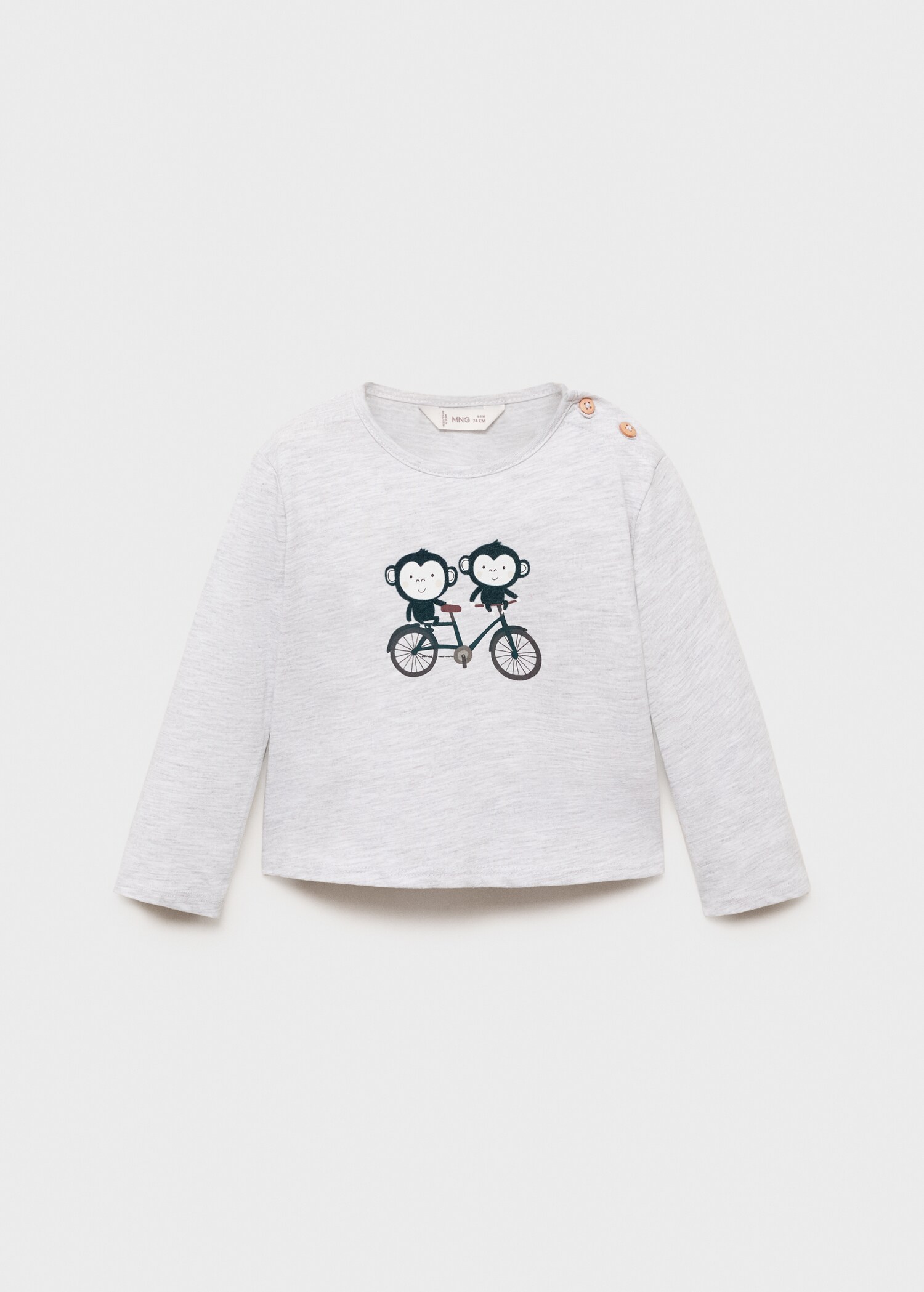 Printed cotton-blend t-shirt - Article without model