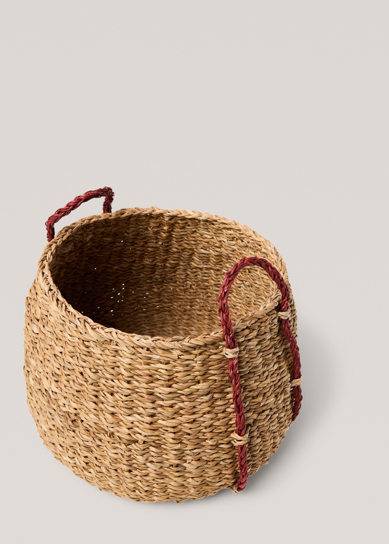Naturfaserkorb mit farbigem Henkel - Detail des Artikels 2