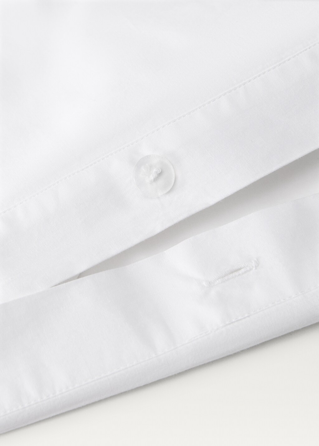 Percale cotton duvet cover with embroidered flowers for 180/200 cm bed