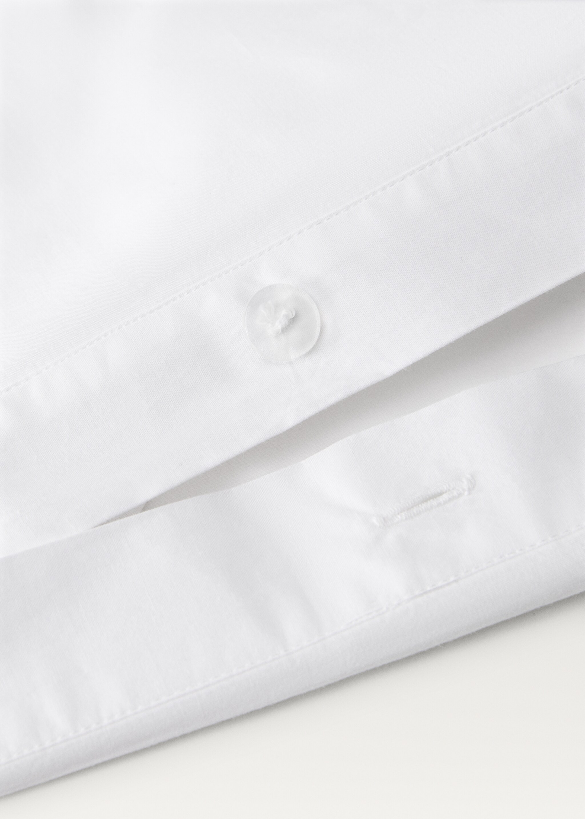 Housse de couette percale de coton broderie fleur lit 180/200 cm - Détail de l'article 1