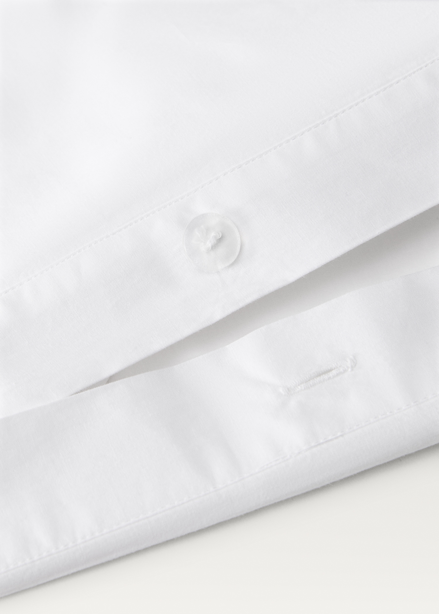 Housse de couette percale de coton broderie fleur lit 180/200 cm - Détail de l'article 1
