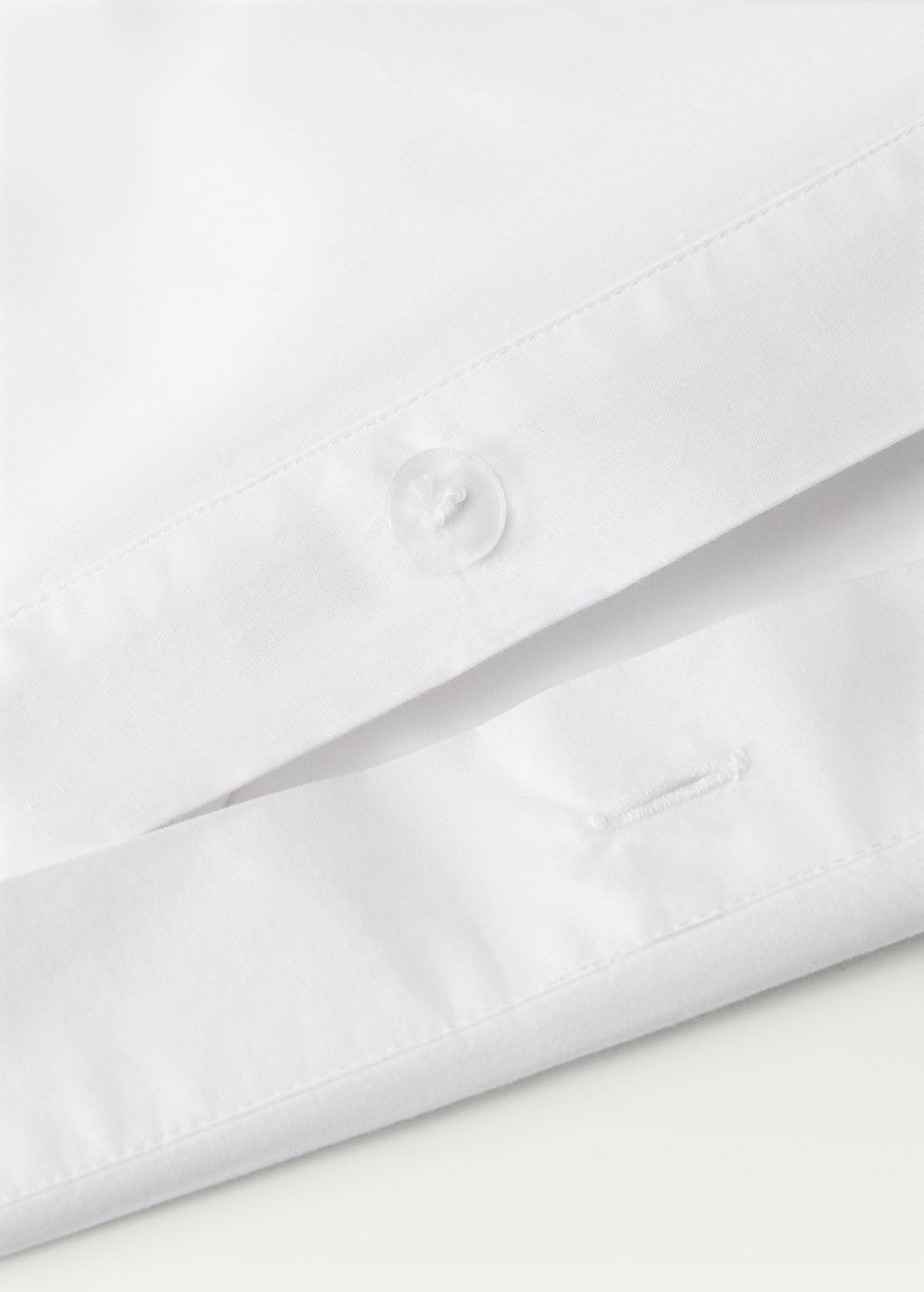 Percale cotton duvet cover with embroidered flowers for 180/200 cm bed