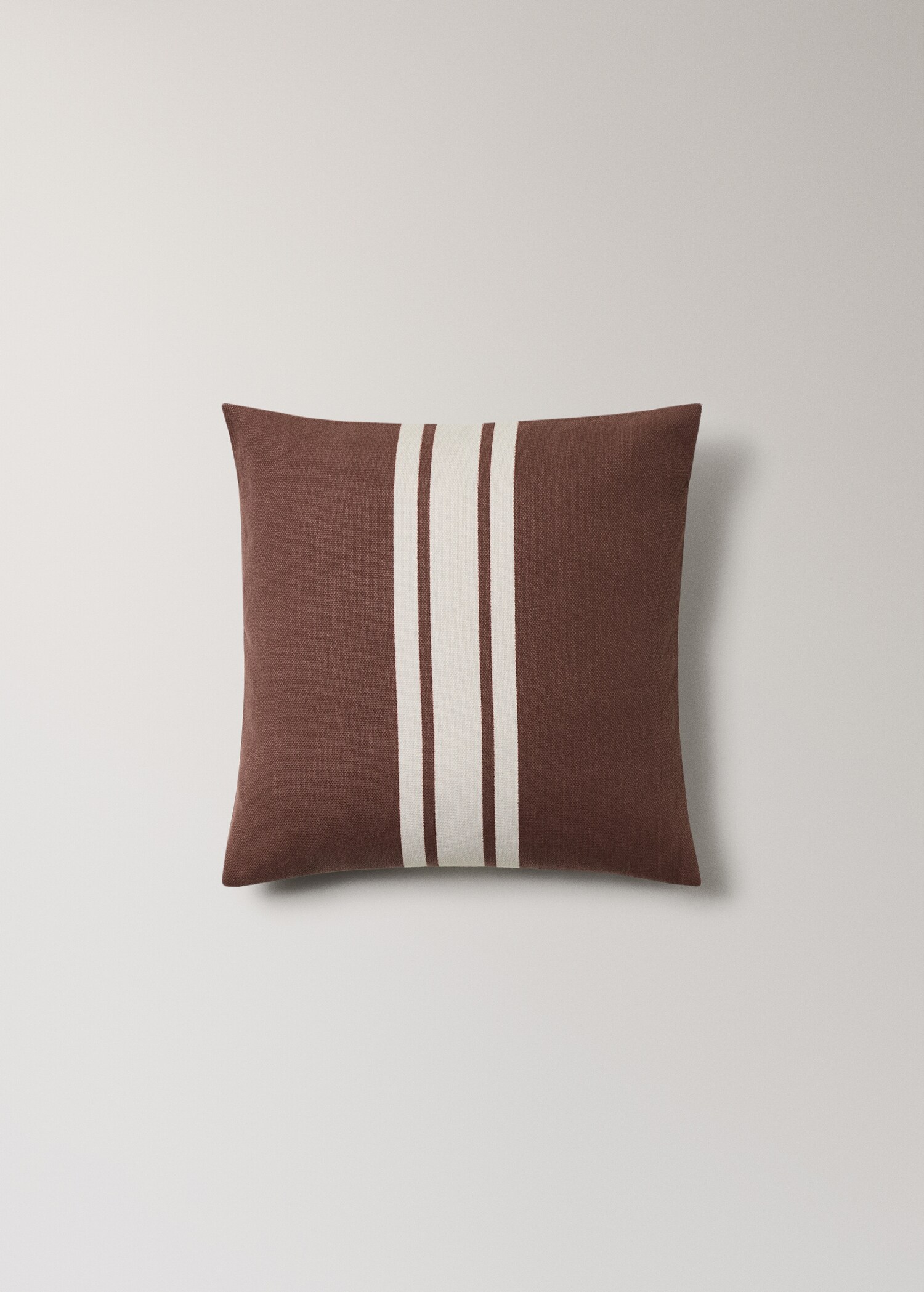 Cotton cushion cover with printed stripes 45x45 cm - Article without model