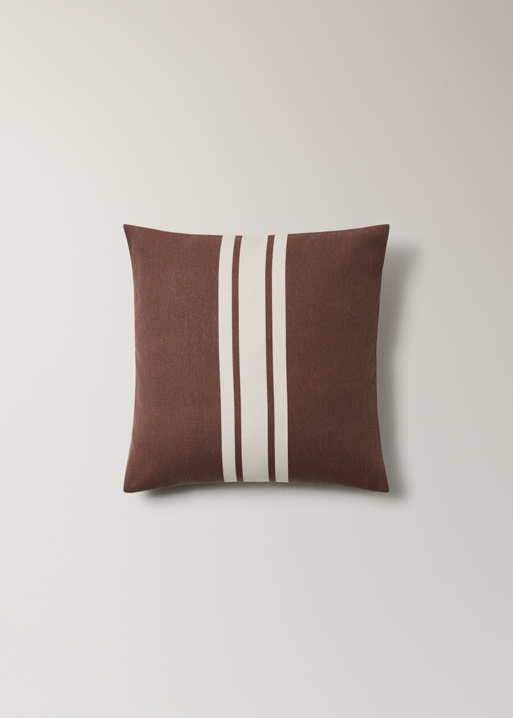 Cotton cushion cover with printed stripes 45x45 cm
