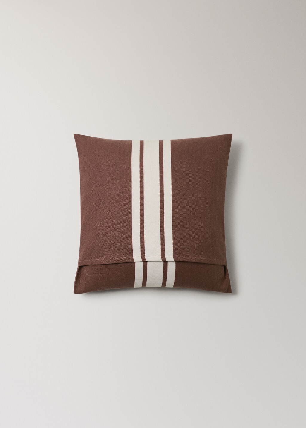 Cotton cushion cover with printed stripes 45x45 cm