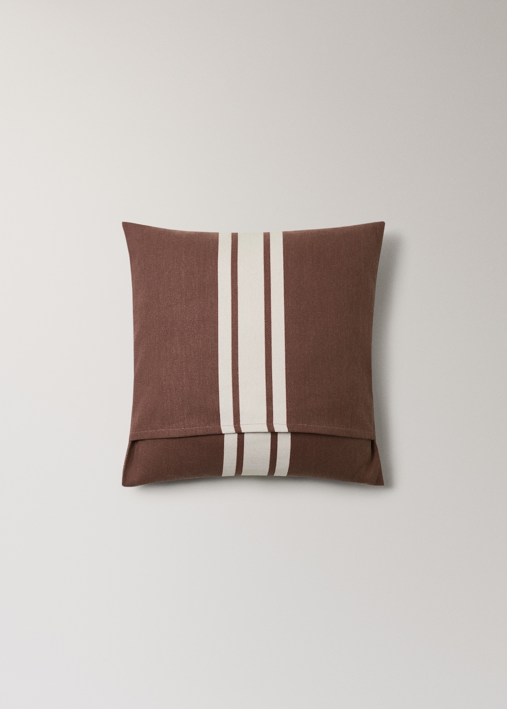 Cotton cushion cover with printed stripes 45x45 cm