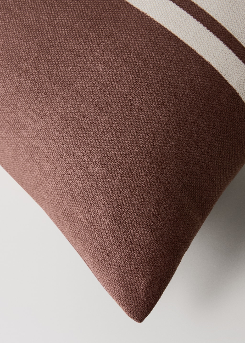 Cotton cushion cover with printed stripes 45x45 cm