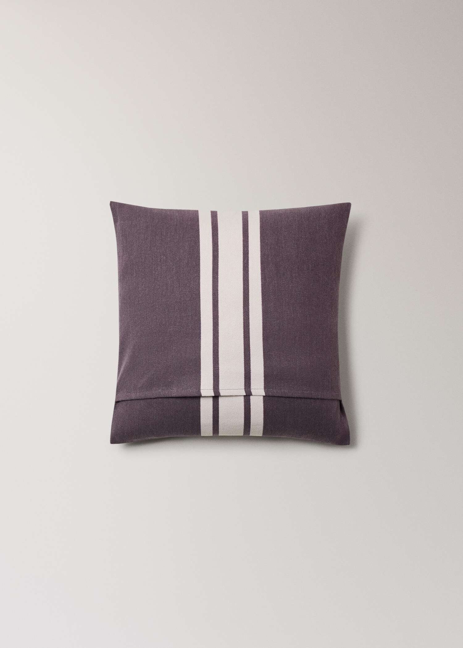 Cotton cushion cover with printed stripes 45x45 cm - Details of the article 1