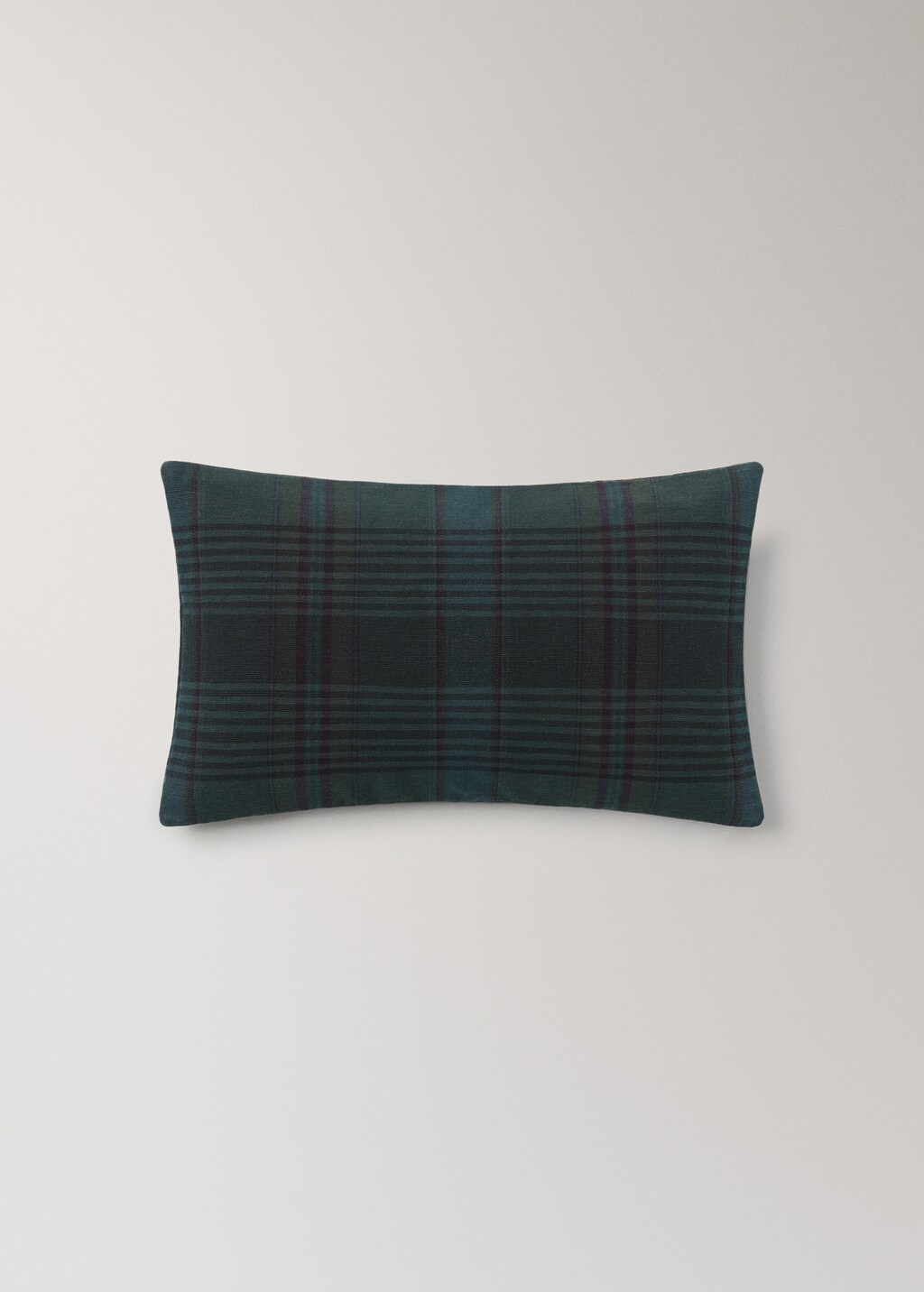Cushion cover with check design, over-dyed color, 30x50cm