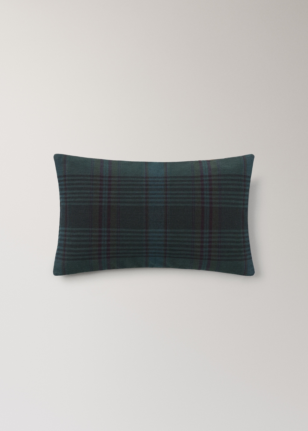Cushion cover with check design, over-dyed color, 30x50cm