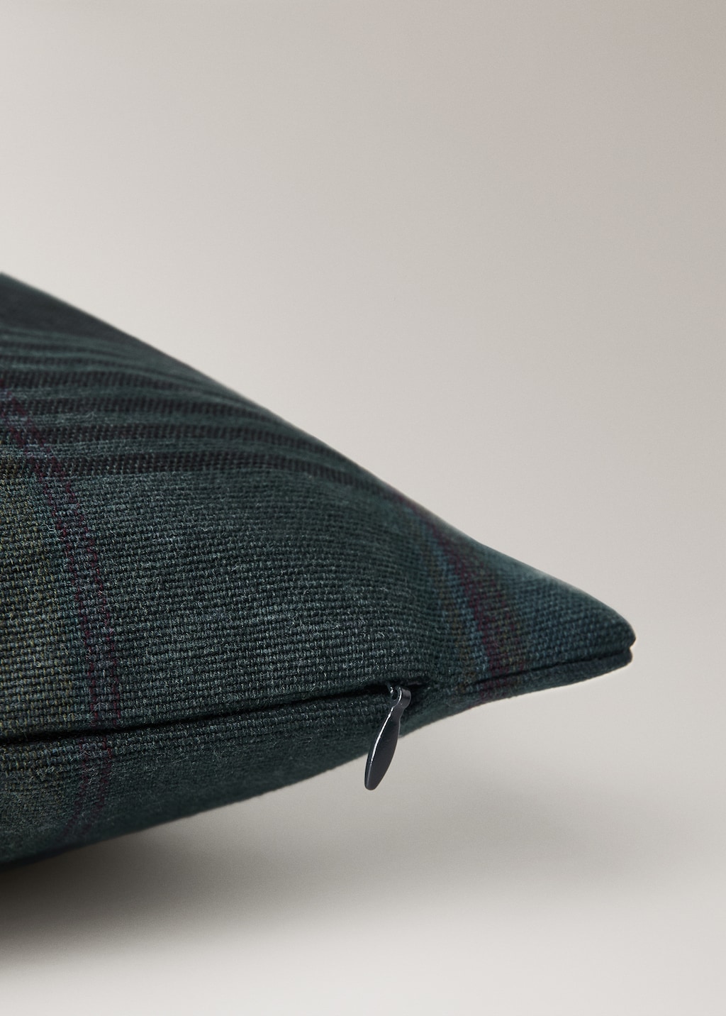 Cushion cover with check design, over-dyed color, 30x50cm