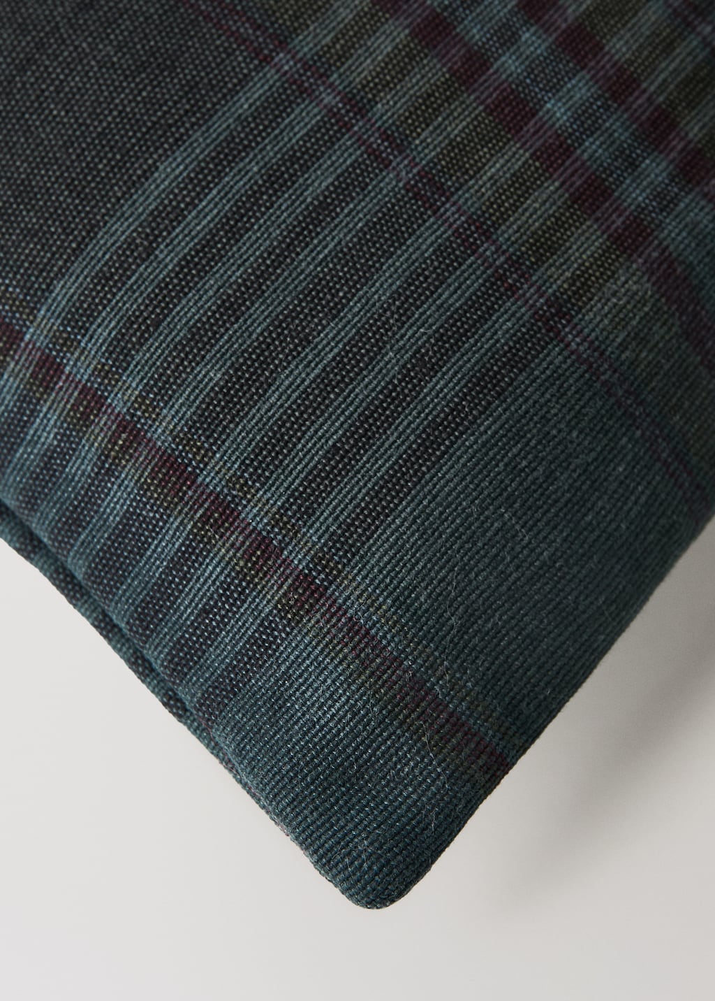 Cushion cover with check design, over-dyed color, 30x50cm