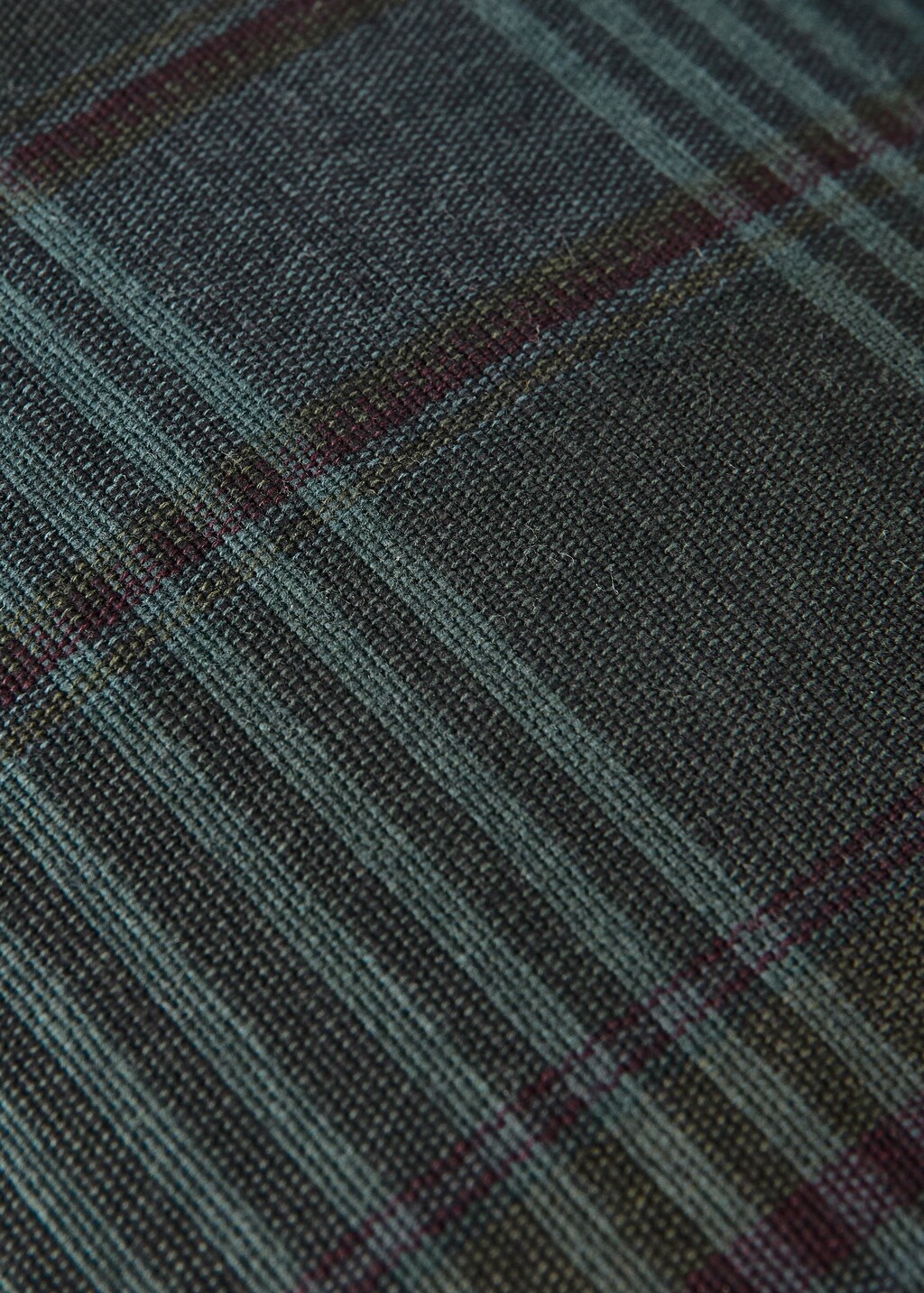 Cushion cover with check design, over-dyed color, 30x50cm