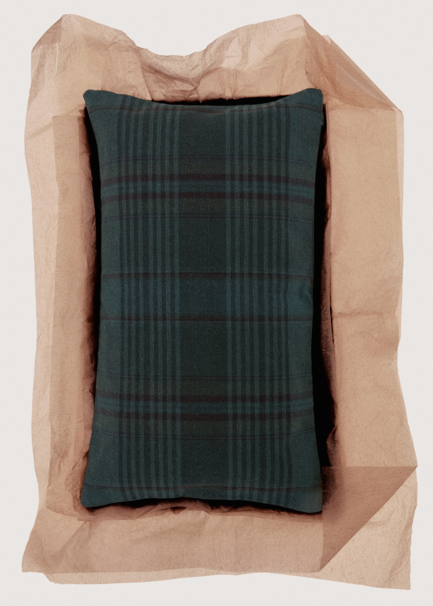 Cushion cover with check design, over-dyed colour, 30x50cm - Details of the article 7