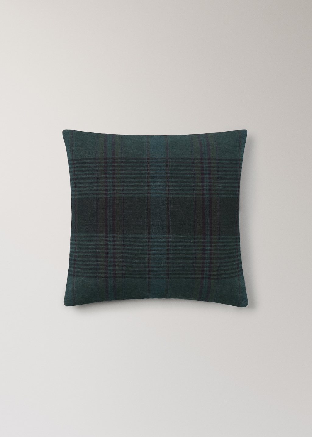Overdyed checked cushion cover 50x50cm