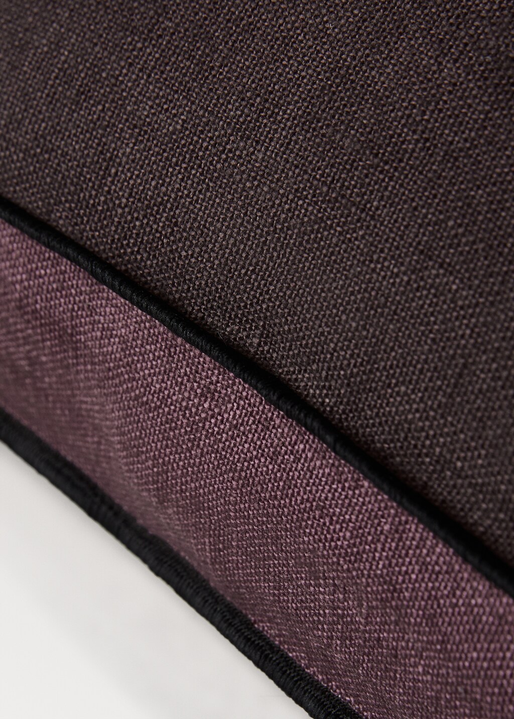 Two-tone linen cushion cover 45x45 cm