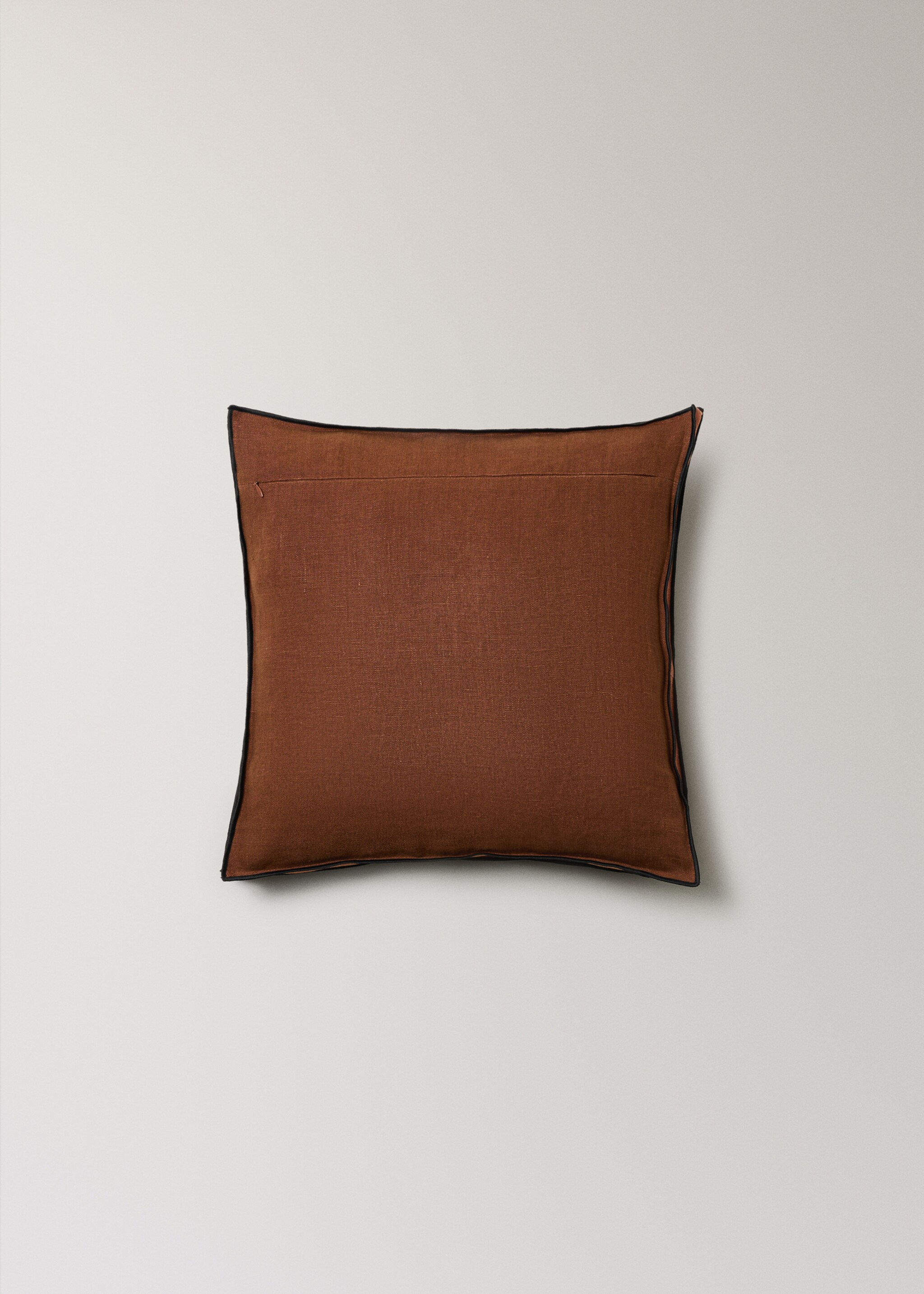 Bicolour linen cushion cover 45x45 cm - Details of the article 1