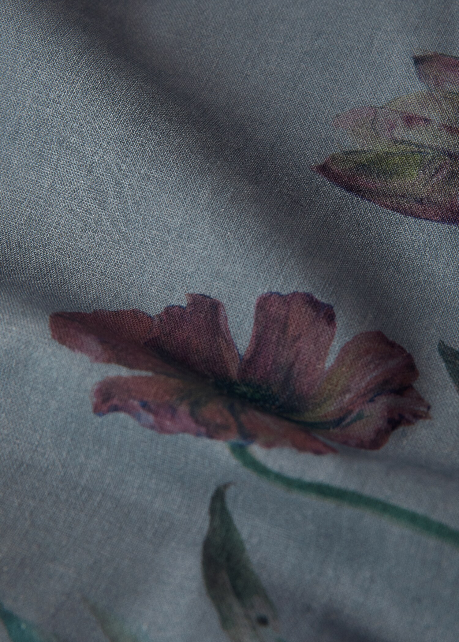 Color flowers cotton linen tablecloth 6 to 8 diners - Details of the article 2