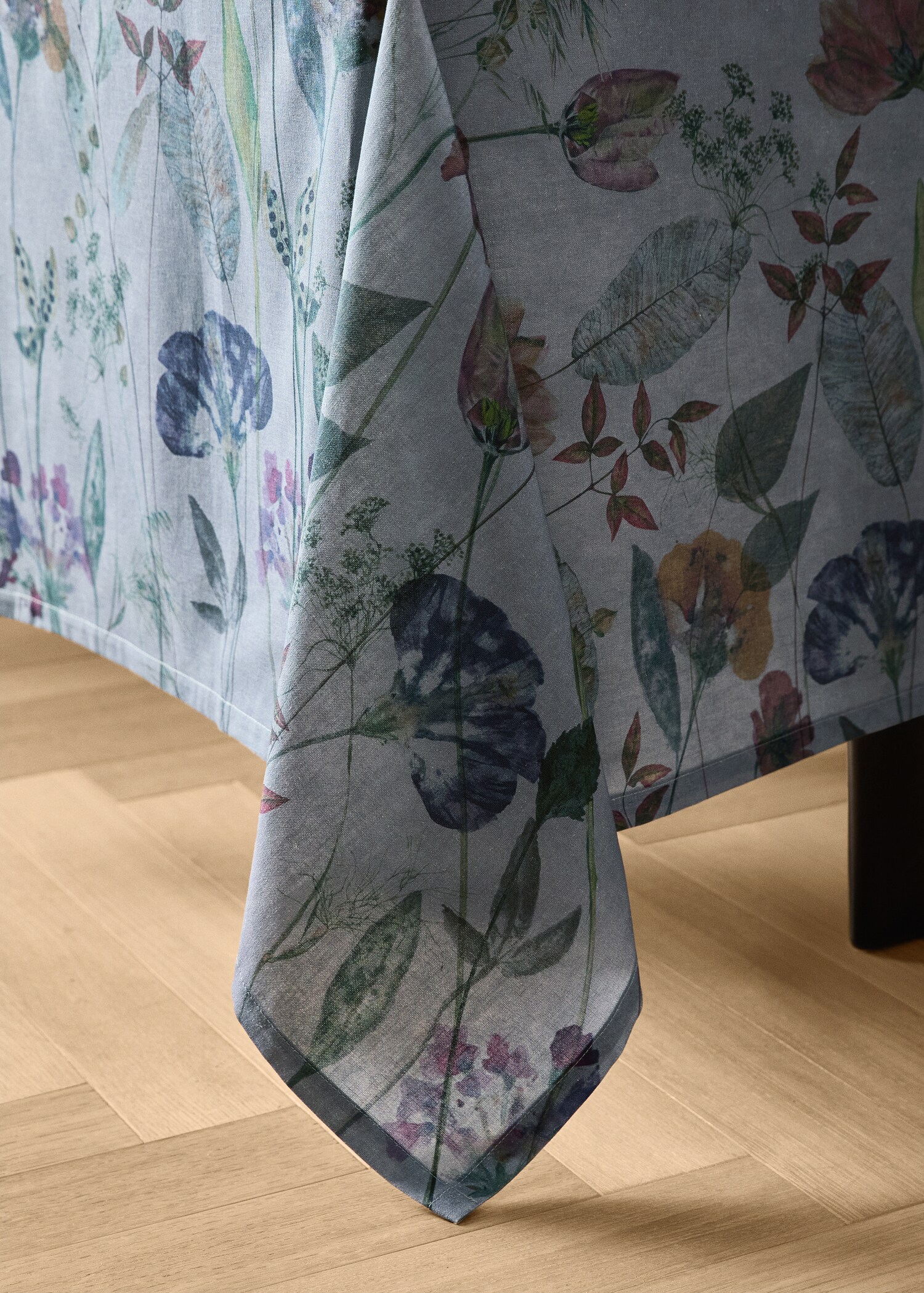 Color flowers cotton linen tablecloth 8 to 10 diners - Details of the article 8