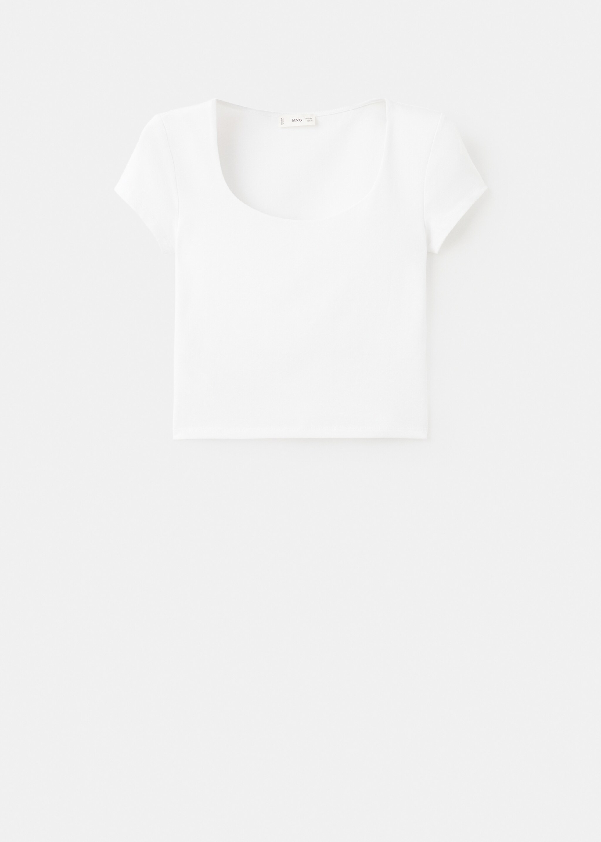 Fitted cotton t-shirt - Article without model, Off White. Ref: 17013337-00.