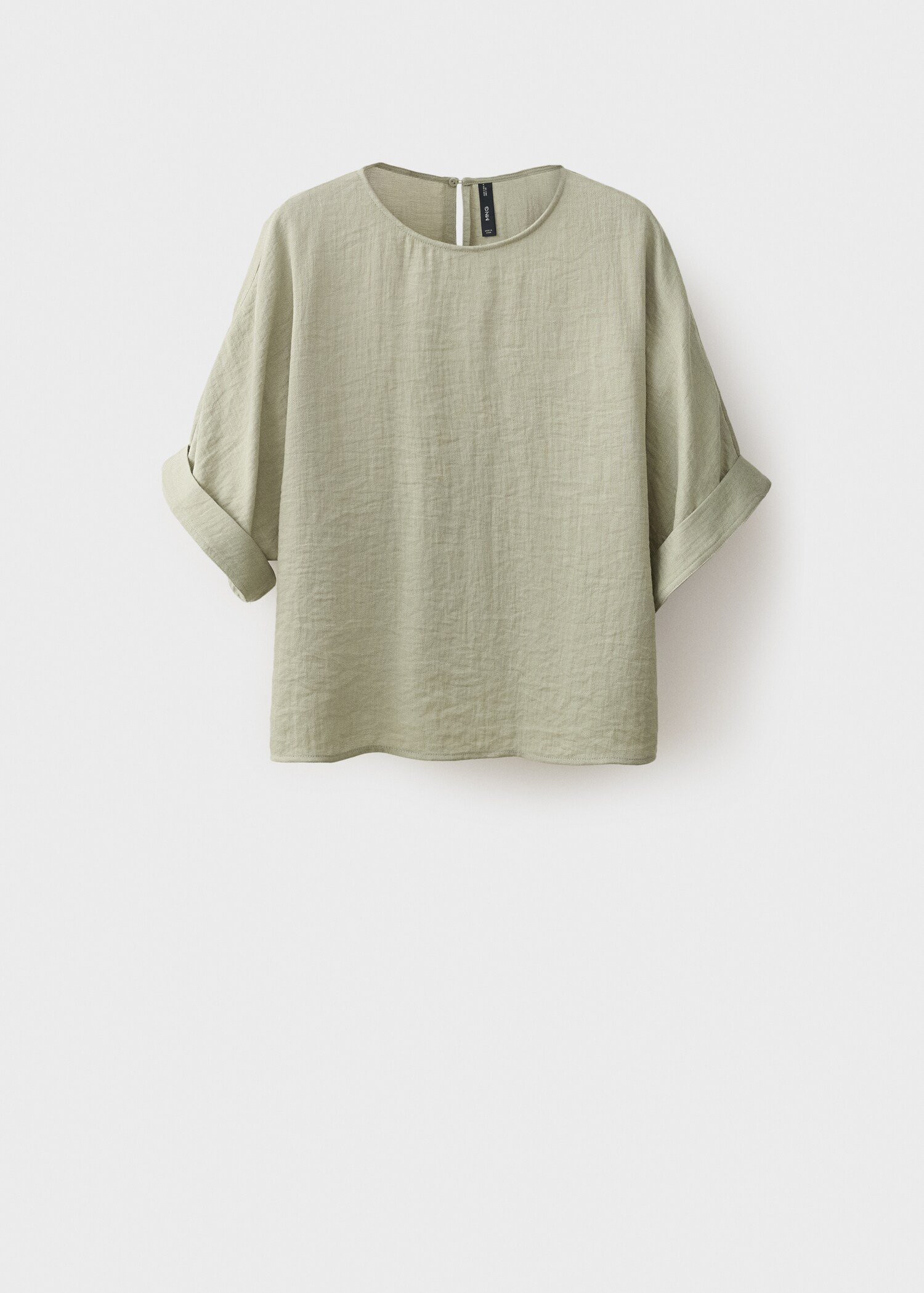 Oversized blouse with turn-up sleeves - Article without model