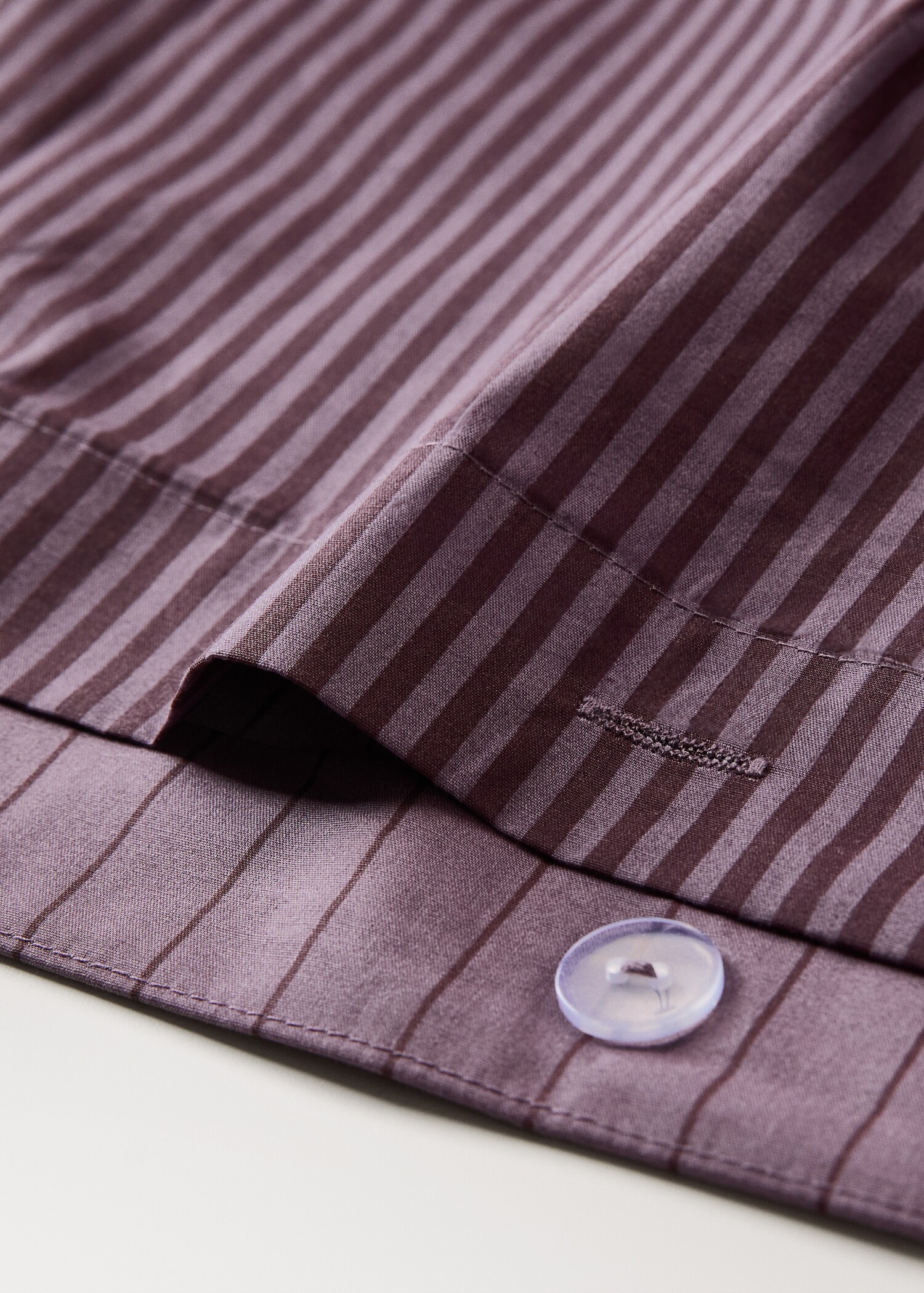 Wendbarer Bettbezug aus Baumwoll-Perkal mit Streifen für 150/160 cm Bett - Detail des Artikels 1
