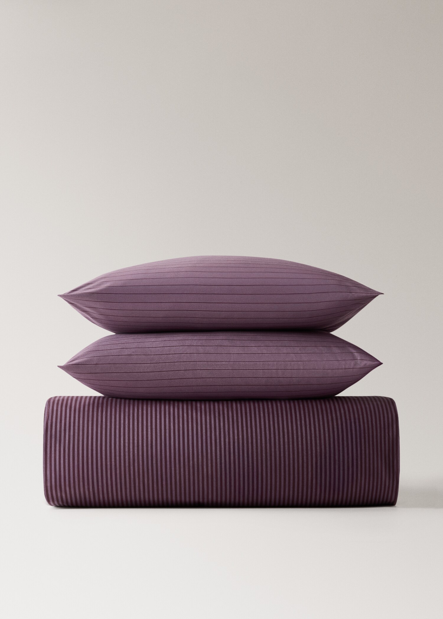 Wendbarer Bettbezug aus Baumwoll-Perkal mit Streifen für 150/160 cm Bett - Detail des Artikels 4
