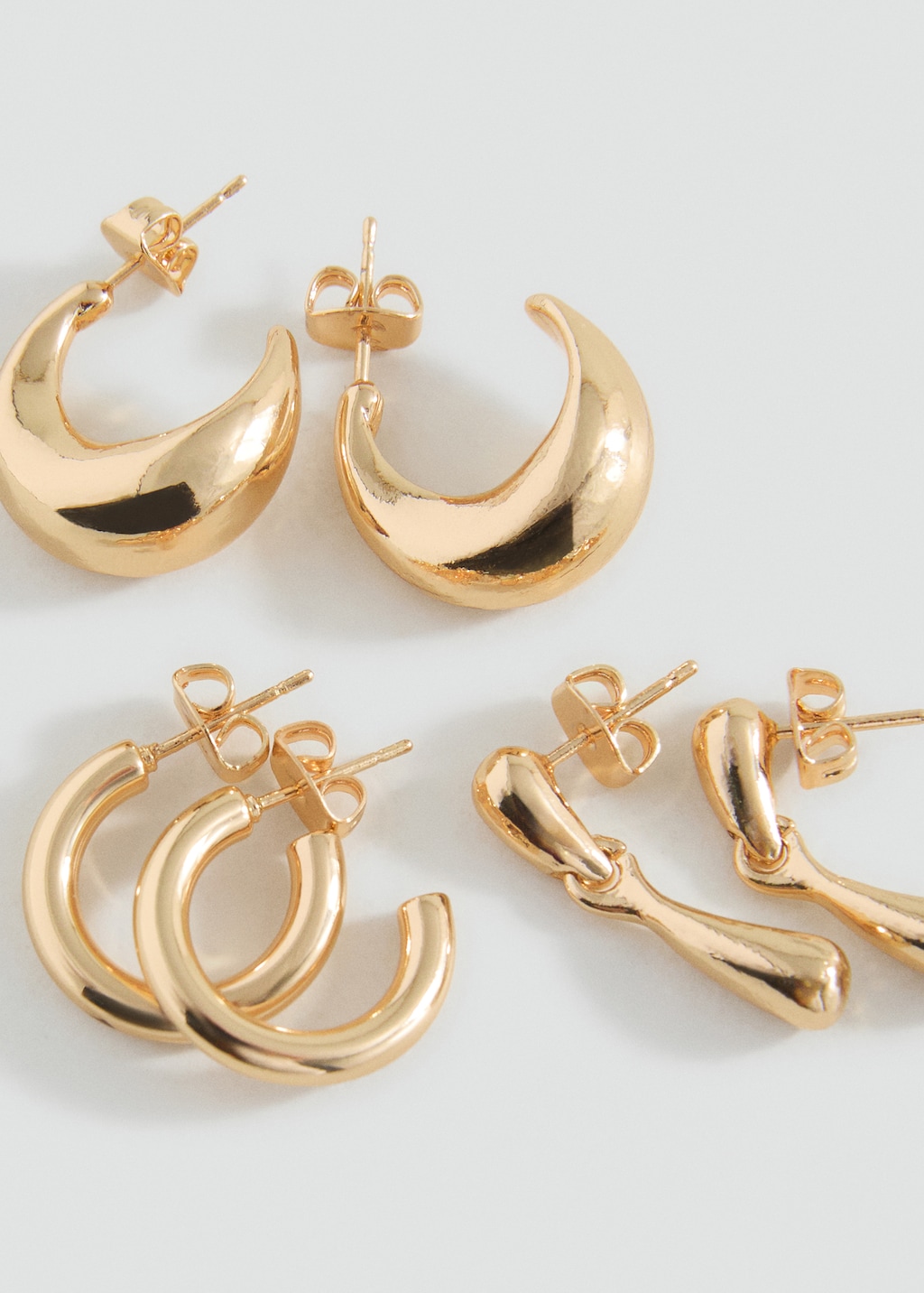 Pack of 3 combined earrings