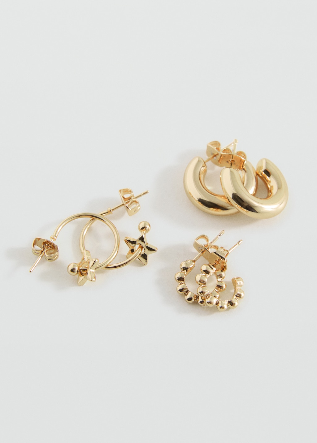 Pack of 3 hoop earrings