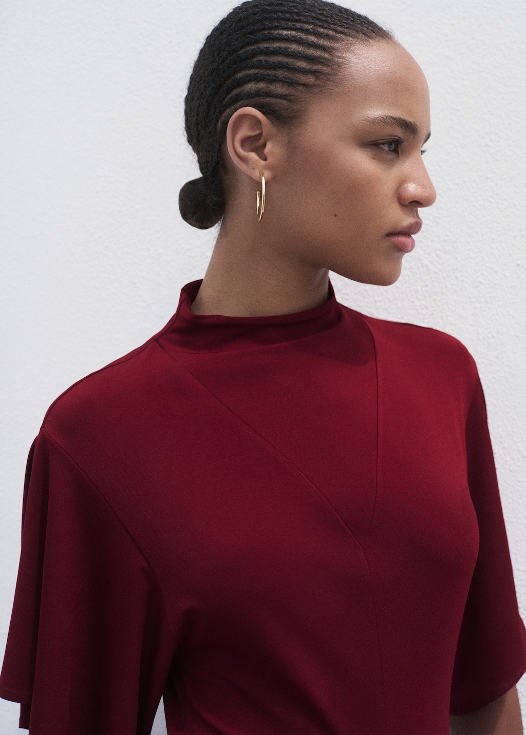 A-line dress with bell sleeves