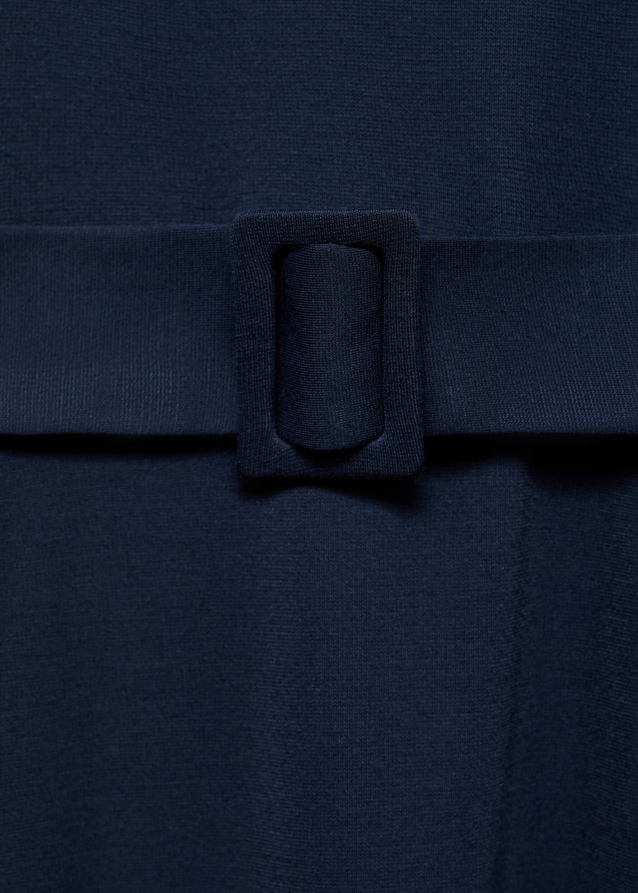 Belt midi dress - Details of the article 0, Navy. Ref: 17014079-00.