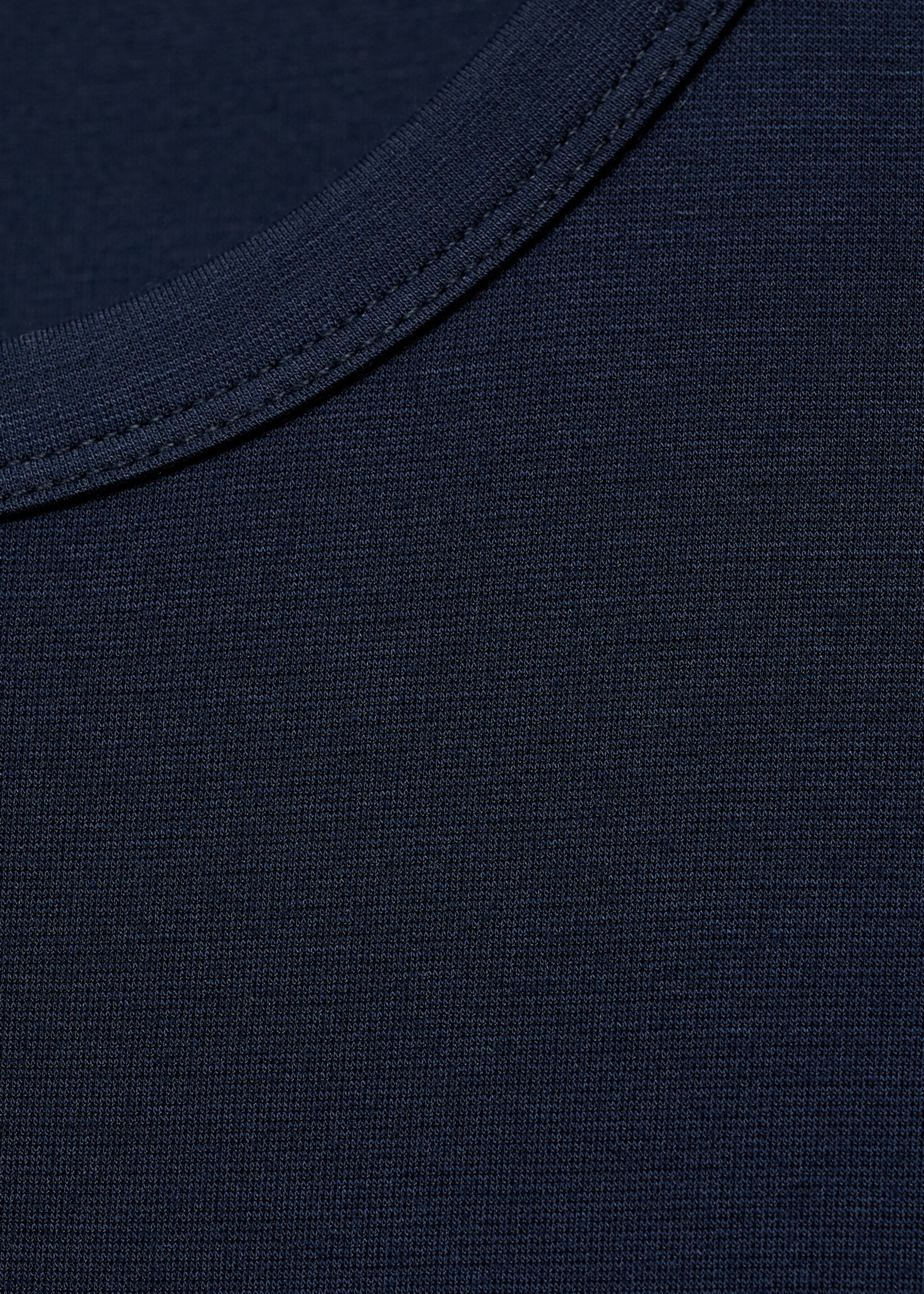 Belt midi dress - Details of the article 8, Navy. Ref: 17014079-00.