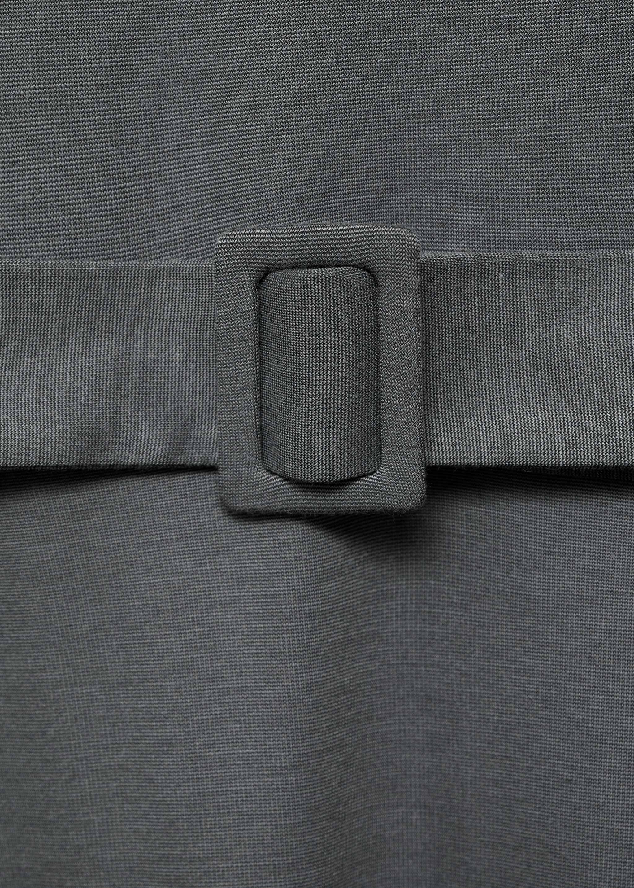 Belt midi dress - Details of the article 0, Medium Heather Grey. Ref: 17014079-00.