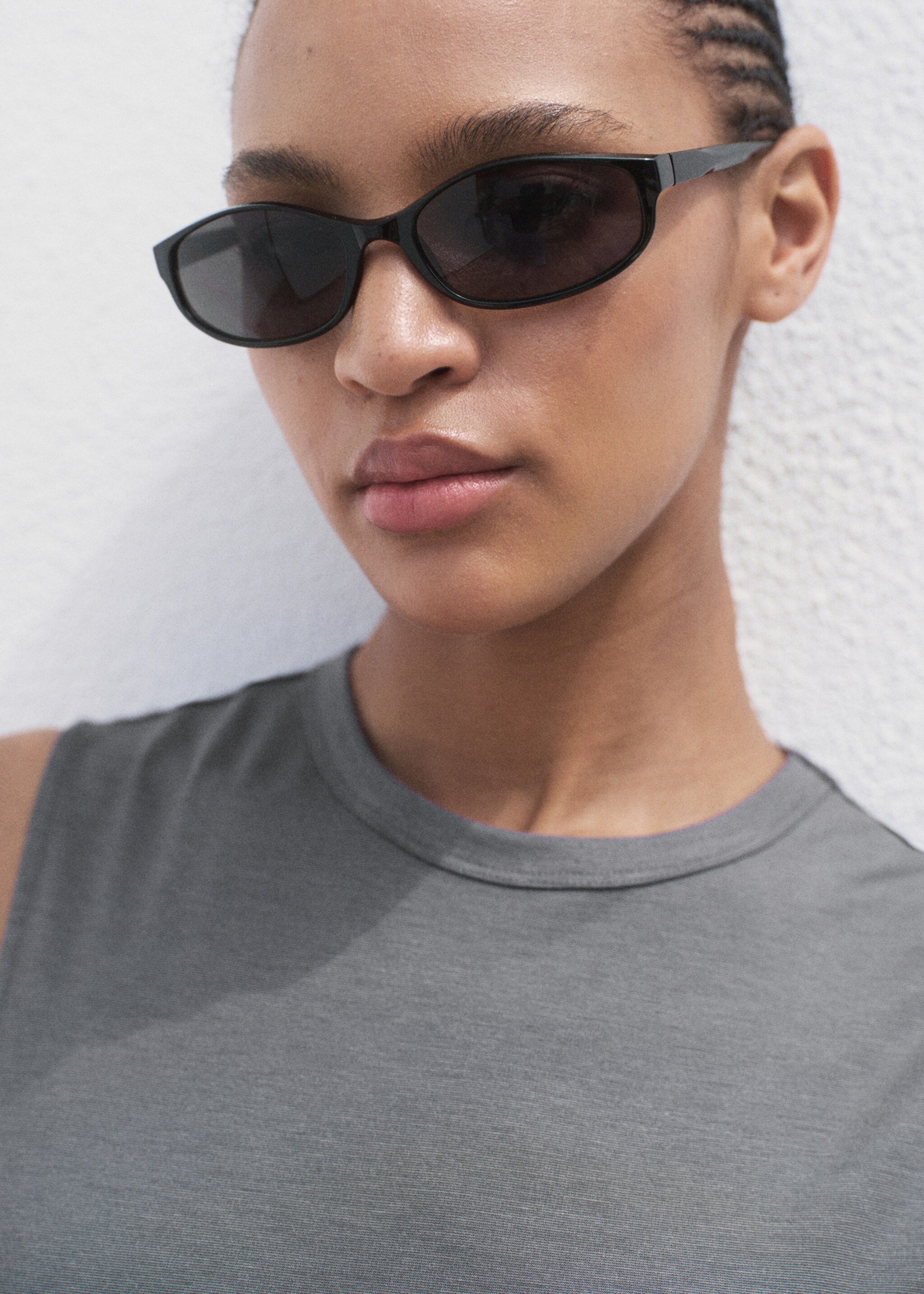 Belt midi dress - Details of the article 1, Medium Heather Grey. Ref: 17014079-00.
