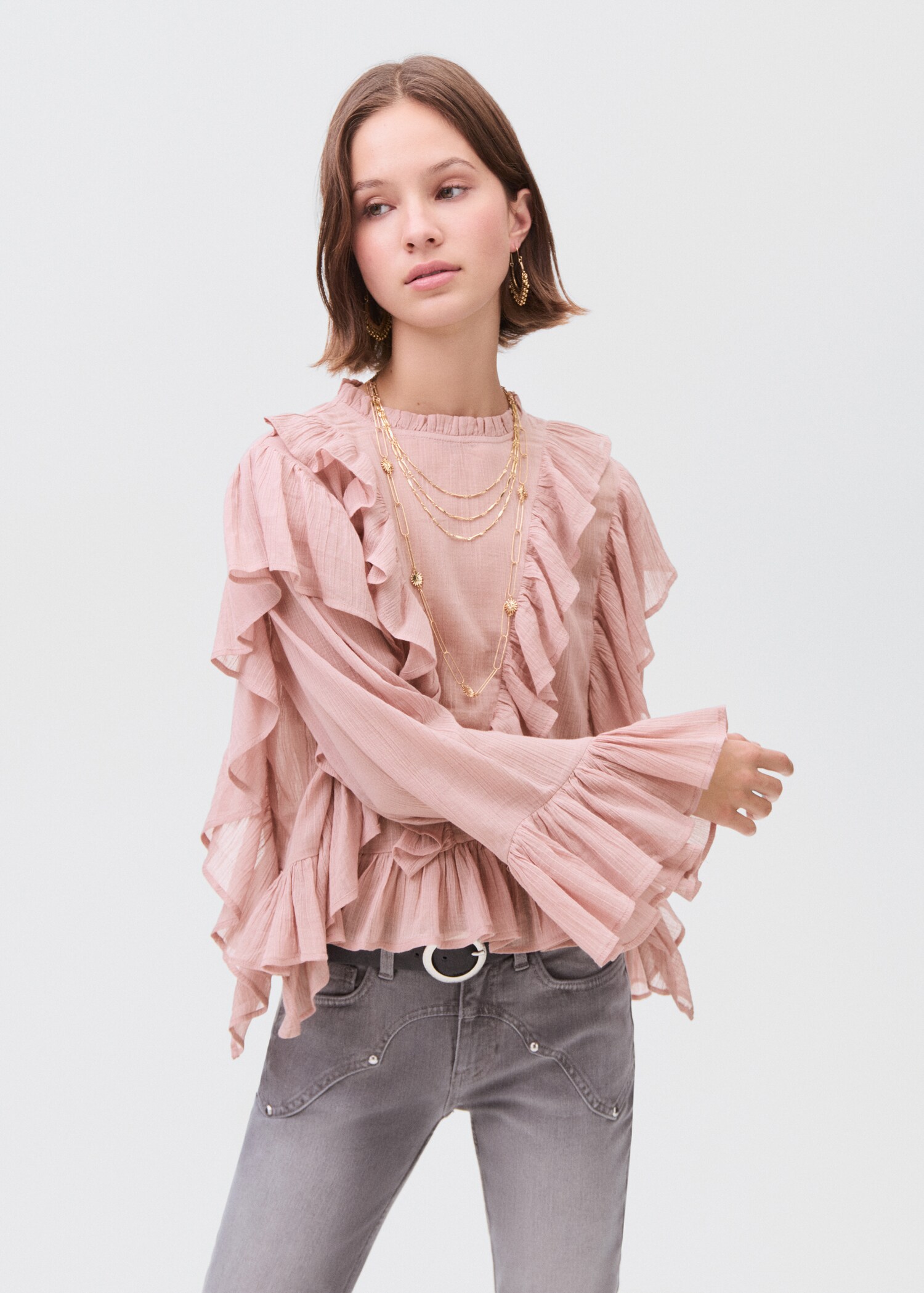 Blouse volants - Plan moyen