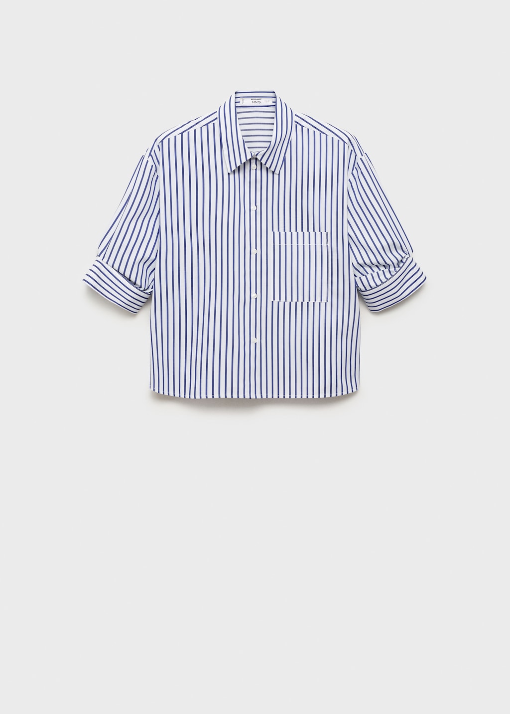 Striped cropped shirt