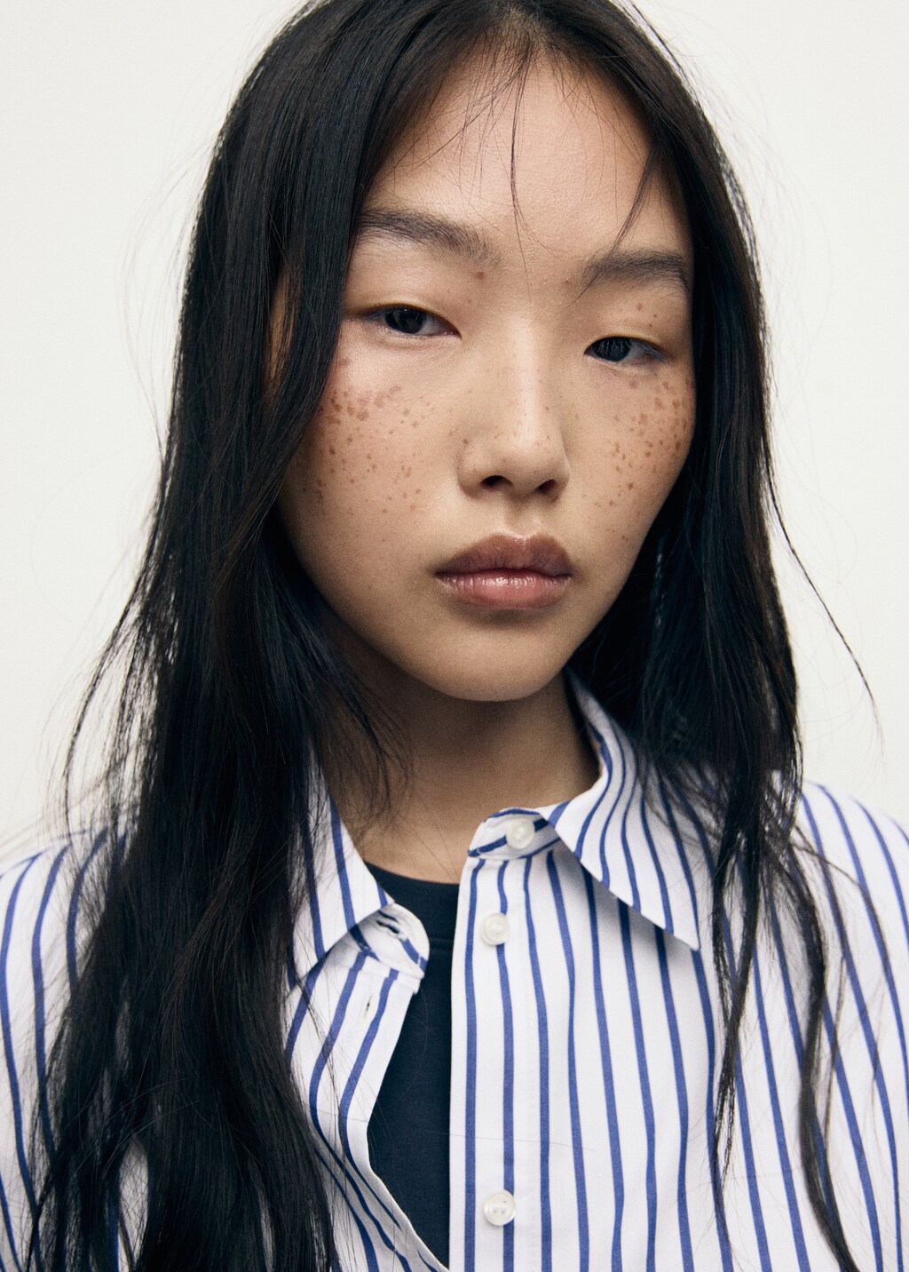 Striped cropped shirt - image 4