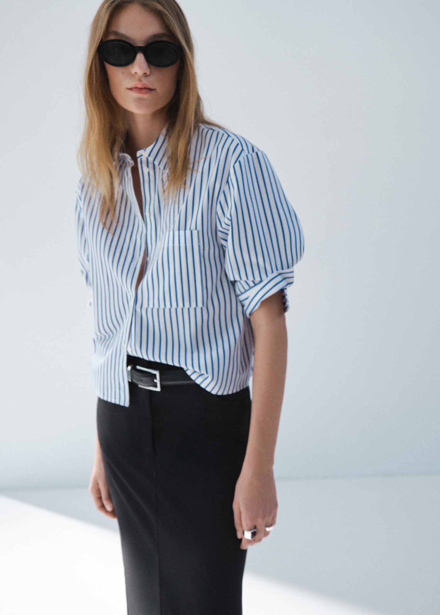 Striped cropped shirt - Details of the article 6