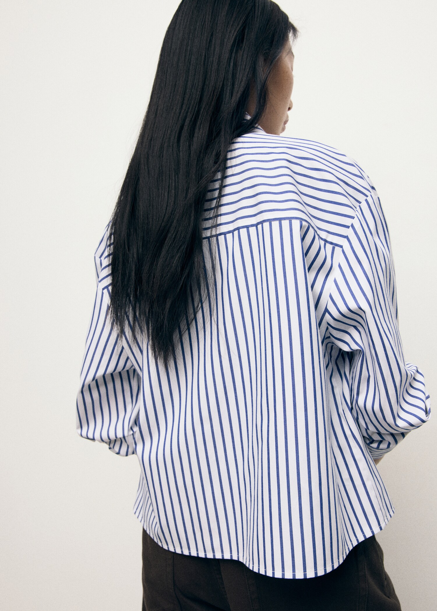 Chemise crop rayures - Verso de l’article