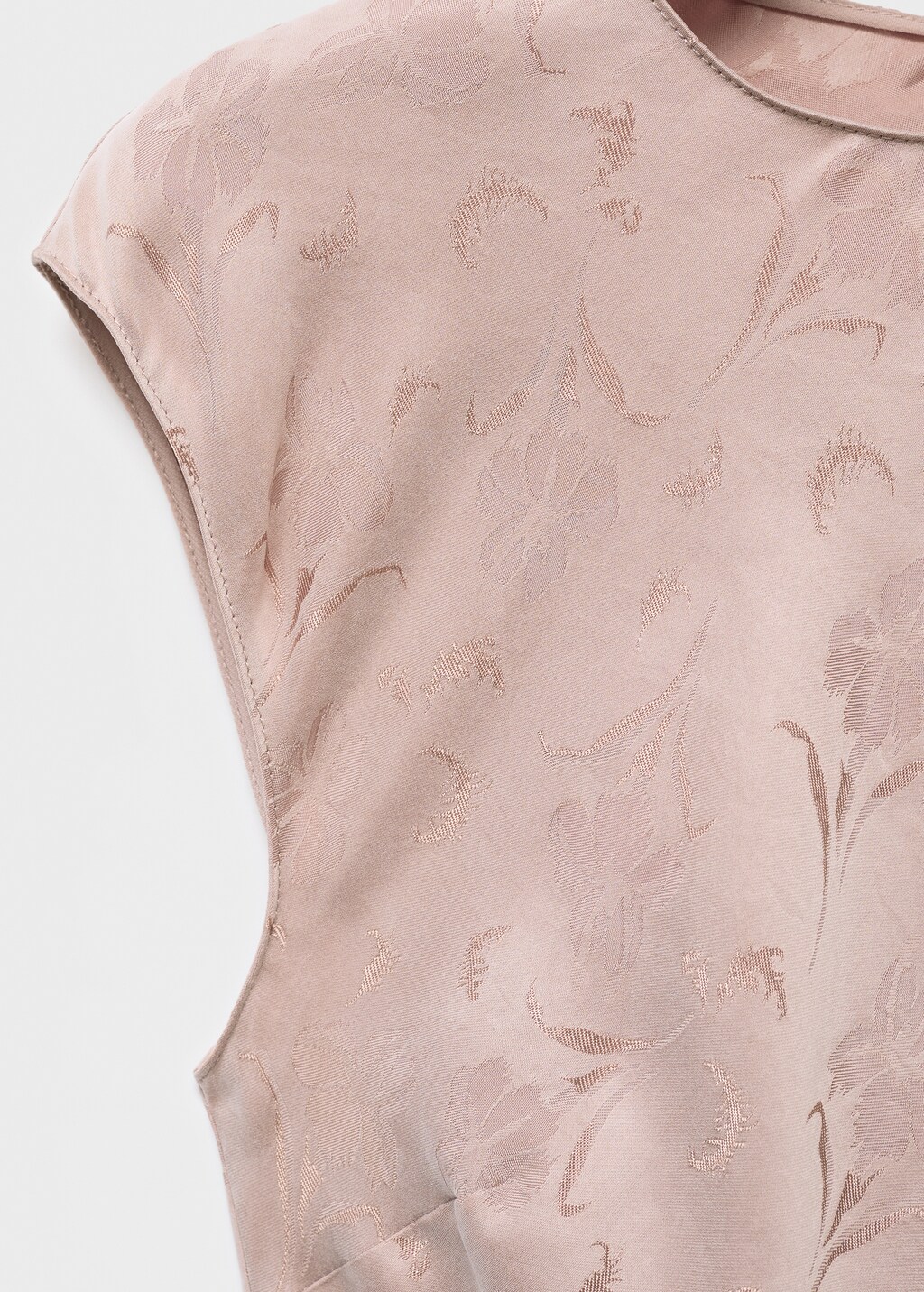 Mango Satin floral jacquard dress