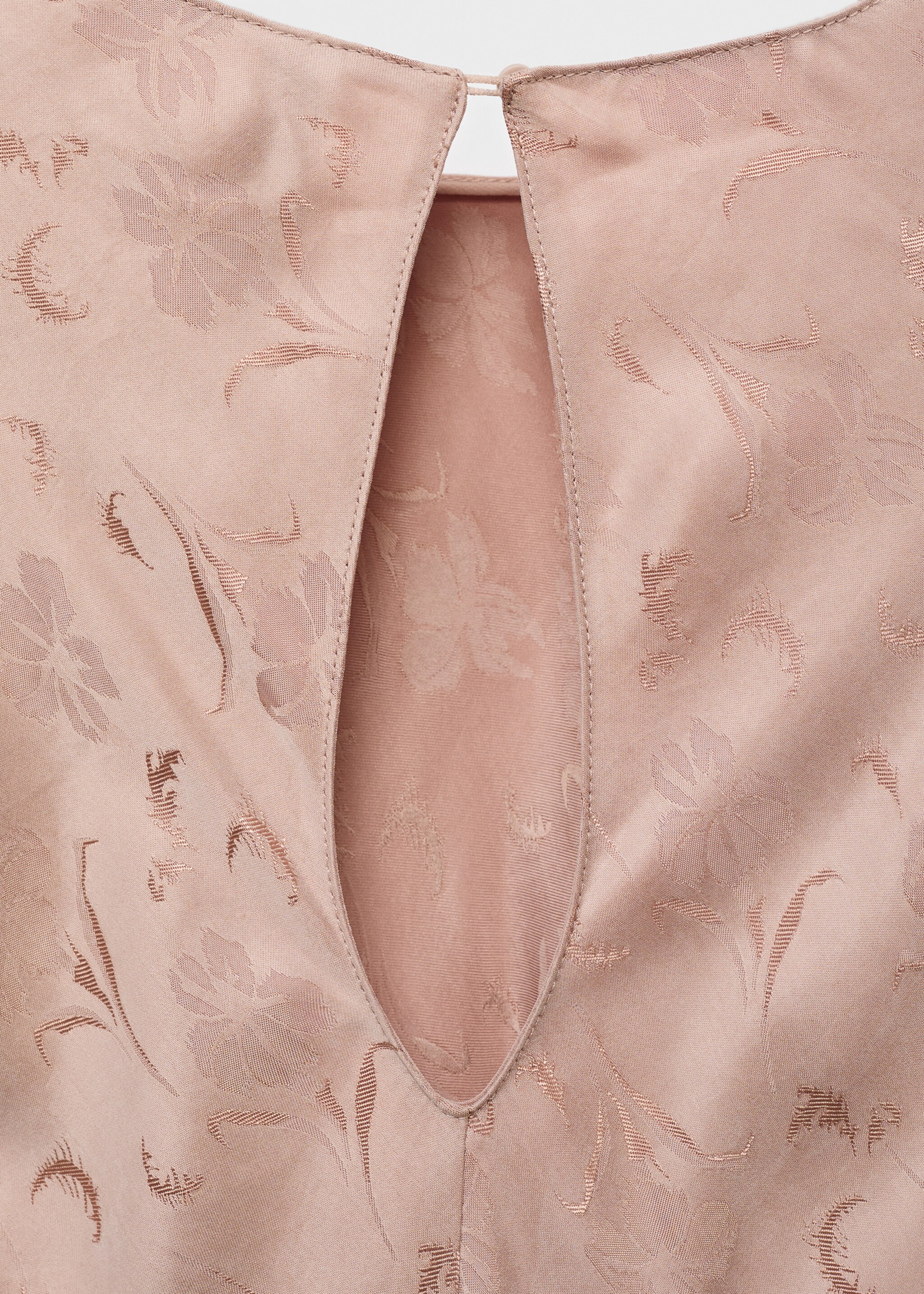 Satin floral jacquard dress - Details of the article 8